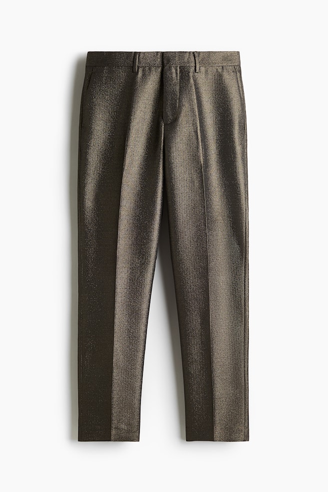 Slim Fit Shimmering suit trousers - Black - 1