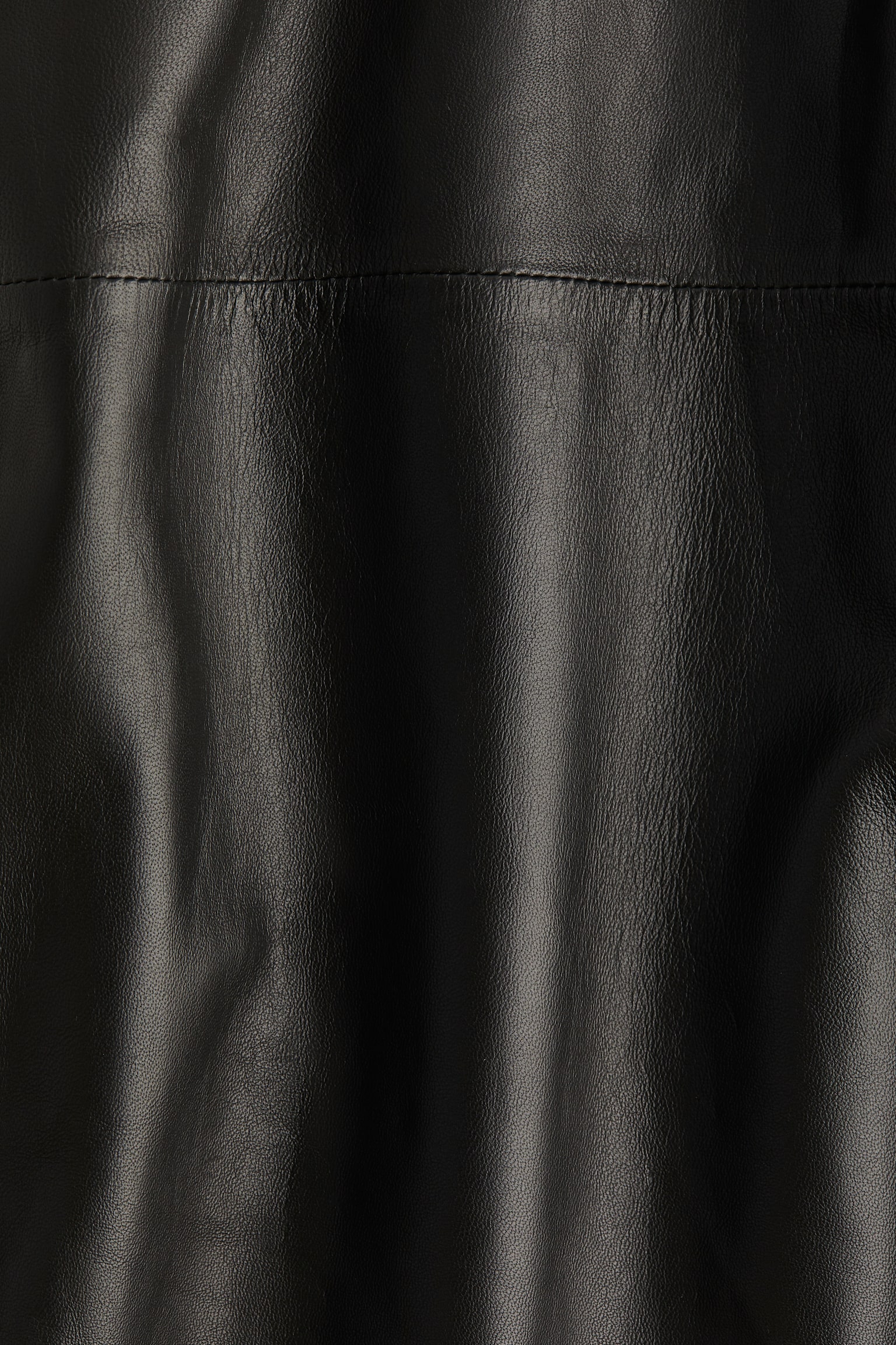 Straight leather trousers - Black/Dark khaki green - 6