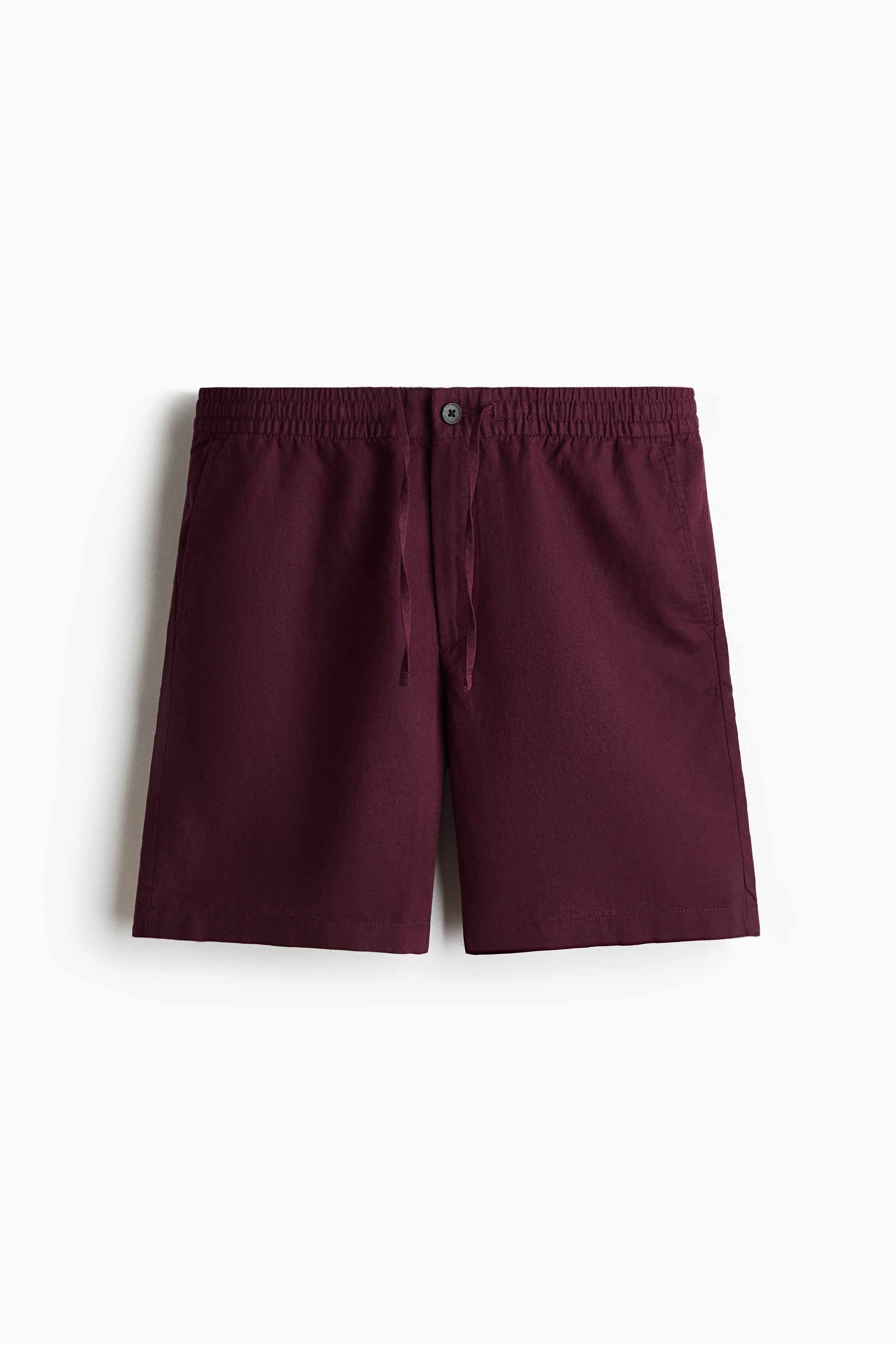 Regular Fit Linen-blend shorts - Dark pink/White/Black/Dark brown/Cream/Khaki green/Light blue