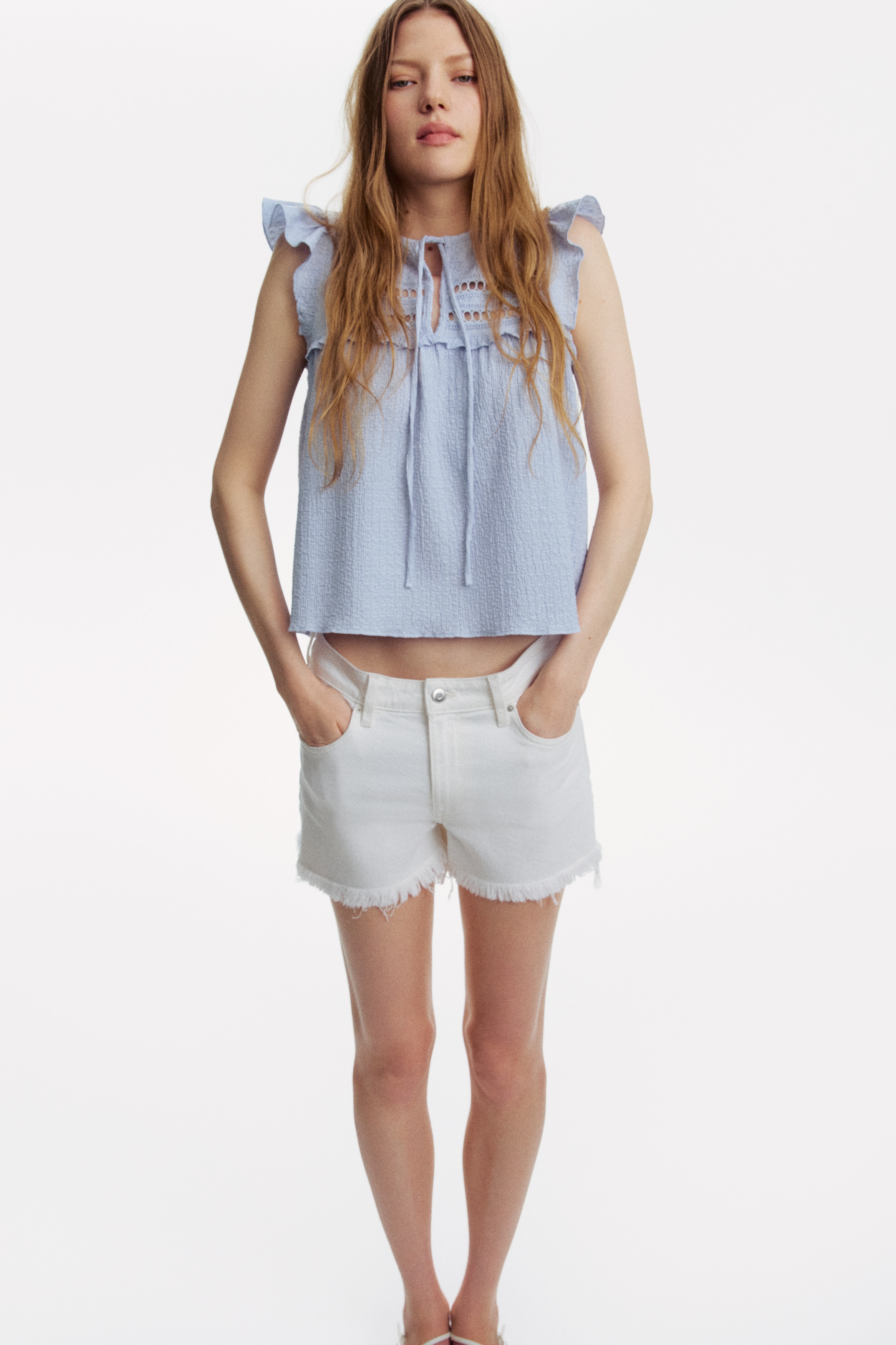 Textured jersey top