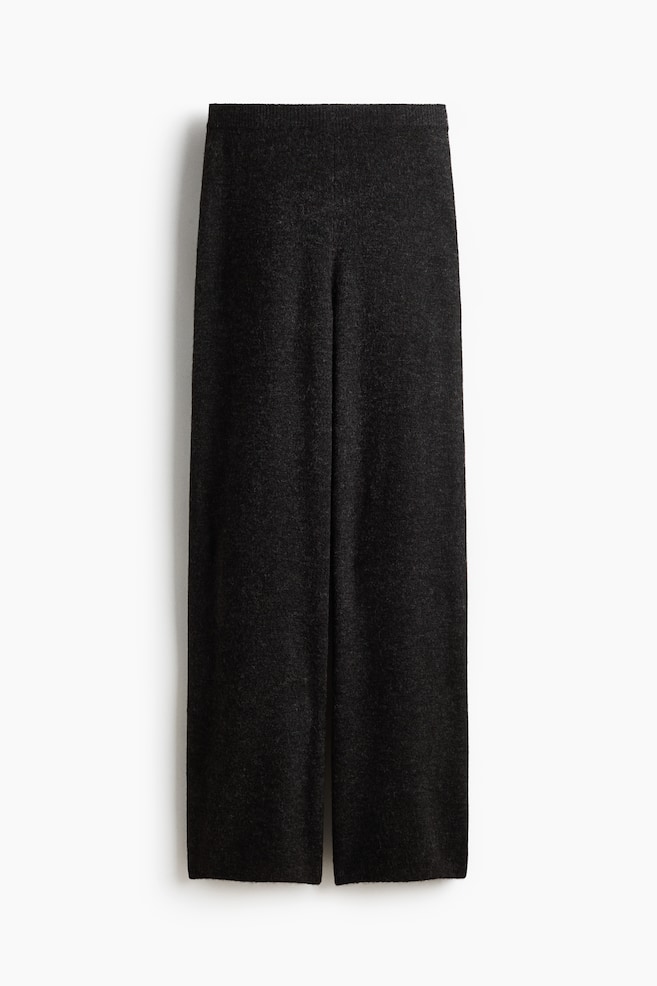 Schlupfhose aus Strick - Dunkelgrau/Hellblaumeliert - 1