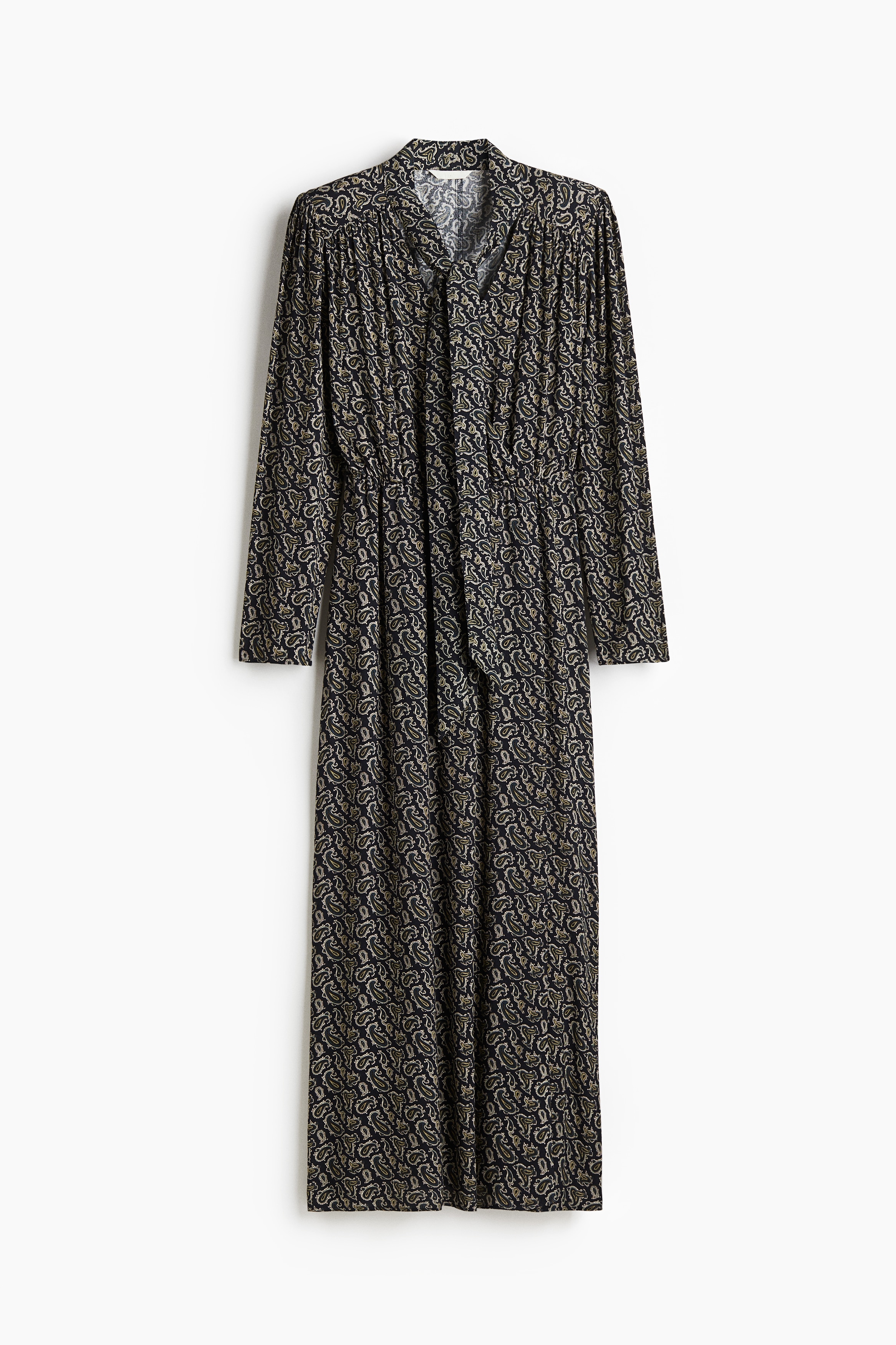 Olkatopattu mekko - Laivastonsininen/Paisley-kuvio