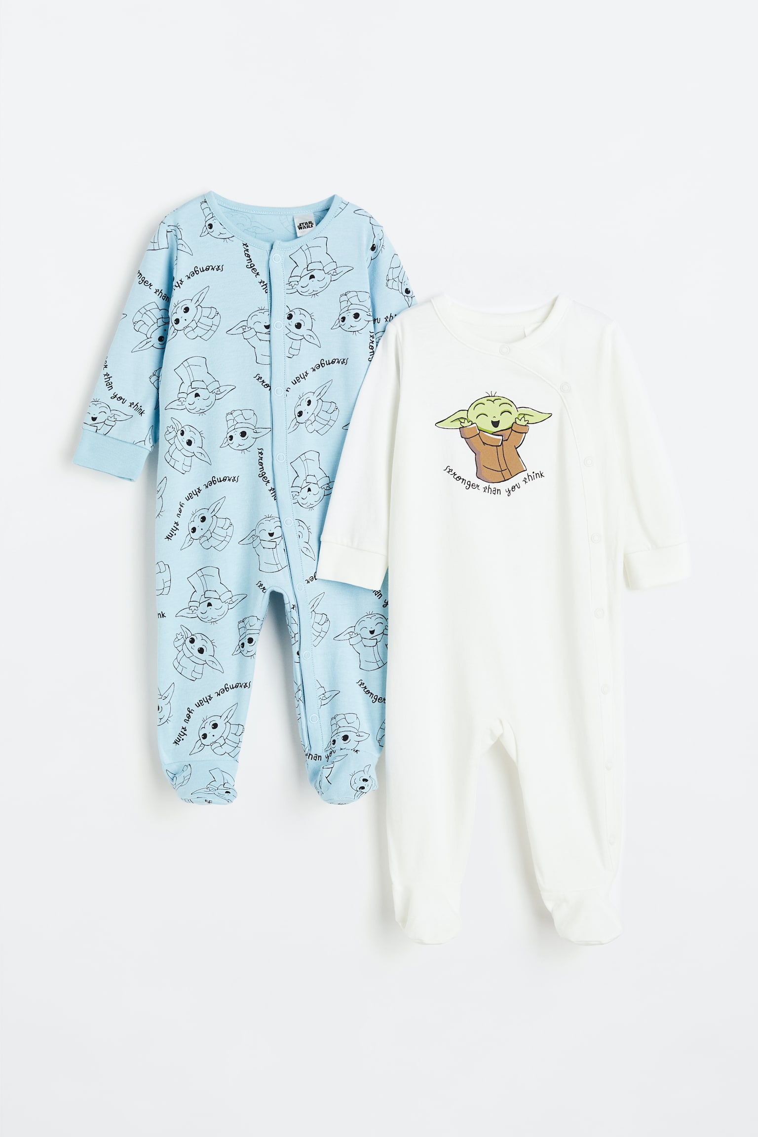 2-pack Print Cotton Coverall Pyjamas - White/The Mandalorian/Purple/The Mandalorian/Blue/Mickey Mouse/Red/Minnie Mouse - 1