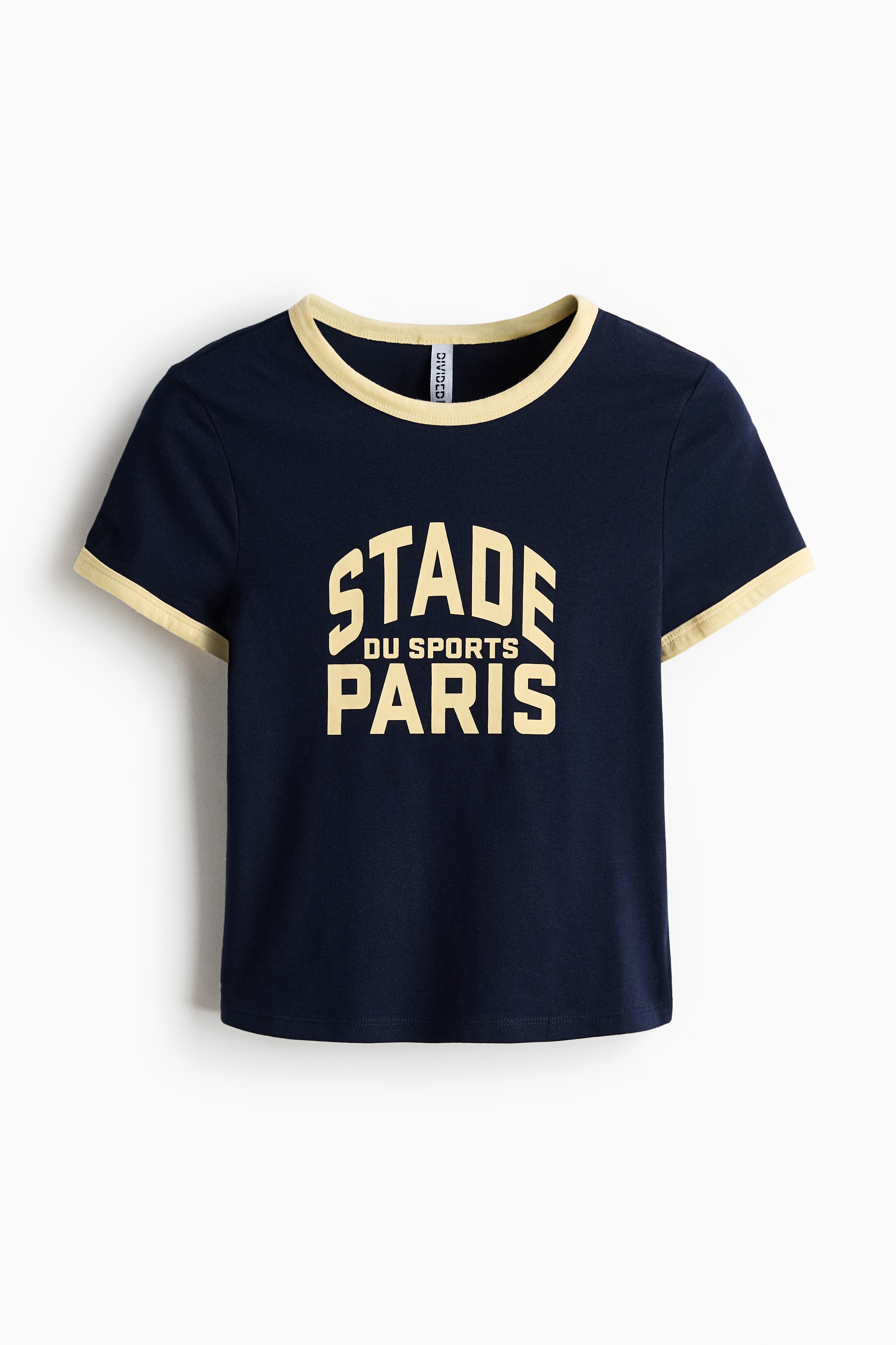 피티드 코튼 티셔츠 - 네이비 블루/Stade Paris/화이트/Caribe/크림/버터/화이트/Golden Hour/라이트 블루/다크 블루/네이비 블루/스트라이프