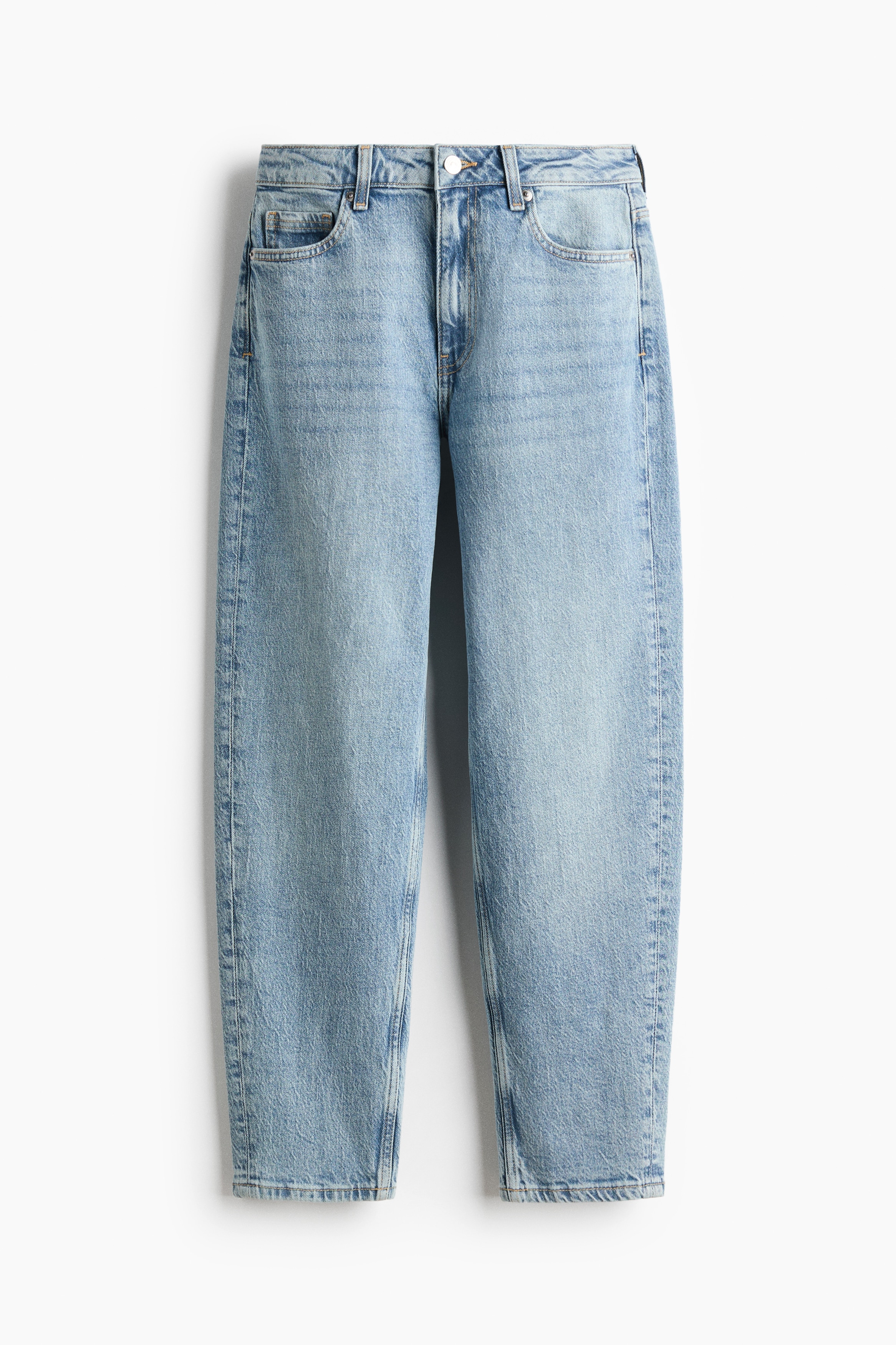 Mom Slim-Fit High-Waist Jeans - Light denim blue/Denim blue