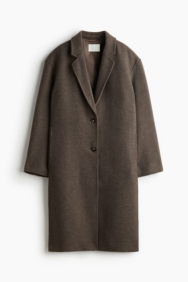 Single-breasted coat - Dark mole - 1