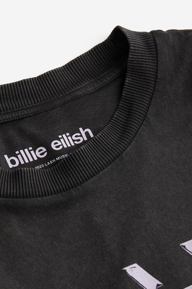Oversized printed T-shirt - Black/Billie Eilish - 5
