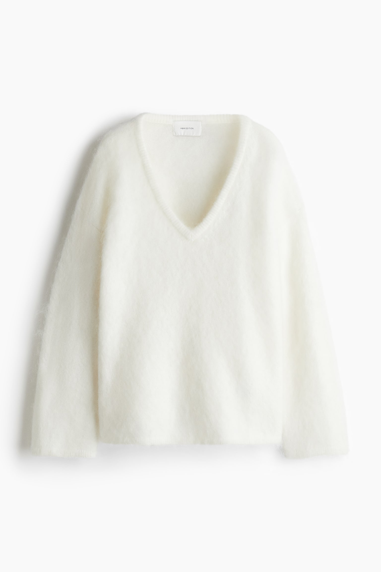 Oversized mohair-blend jumper - White/Black/Dark beige/Navy blue/Bright red - 2