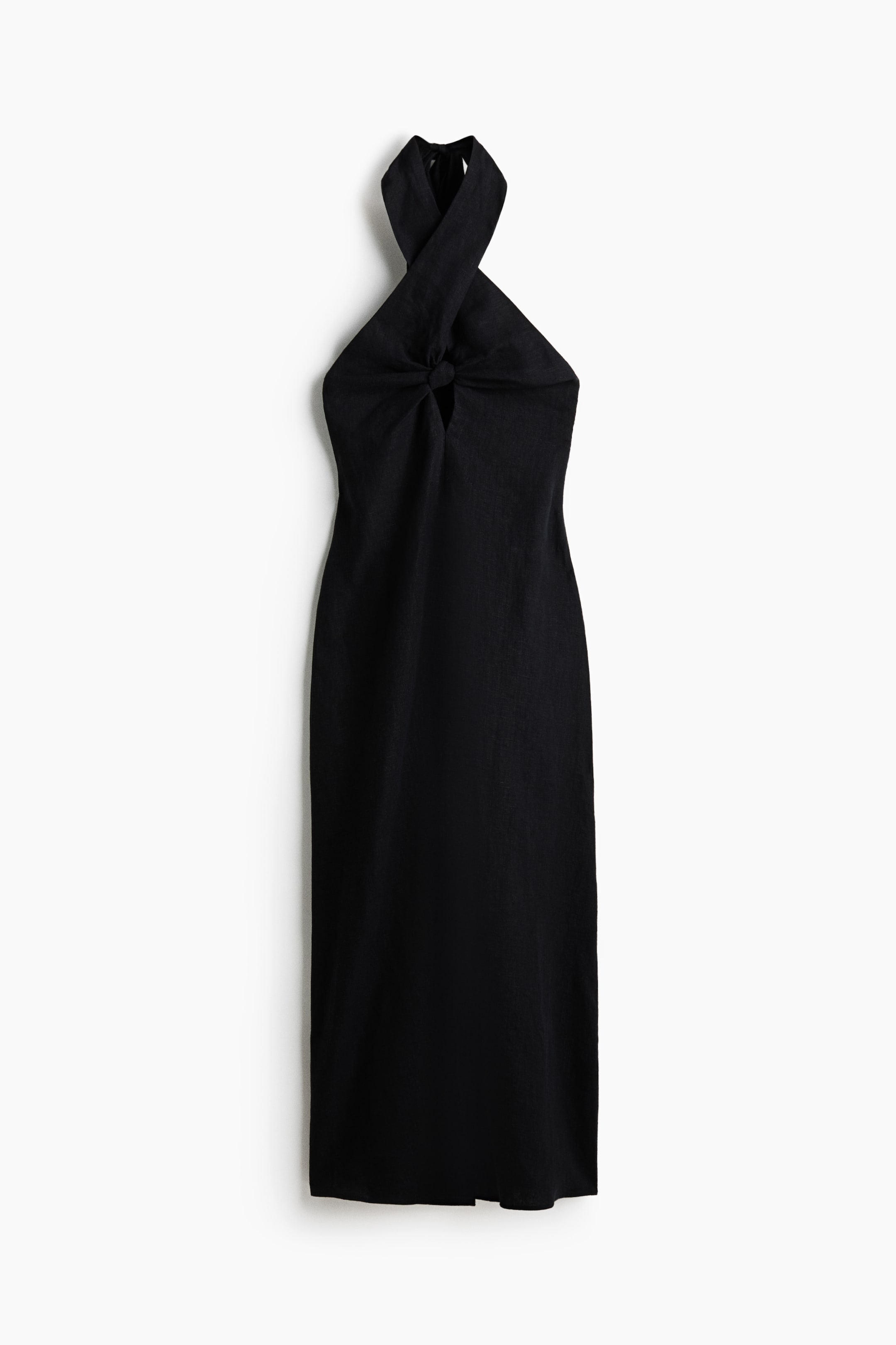 Halterneck Linen Dress