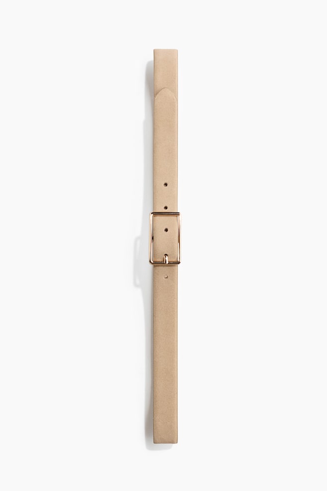 Split Leather Belt - Beige/Black/Brown/Dark brown - 1