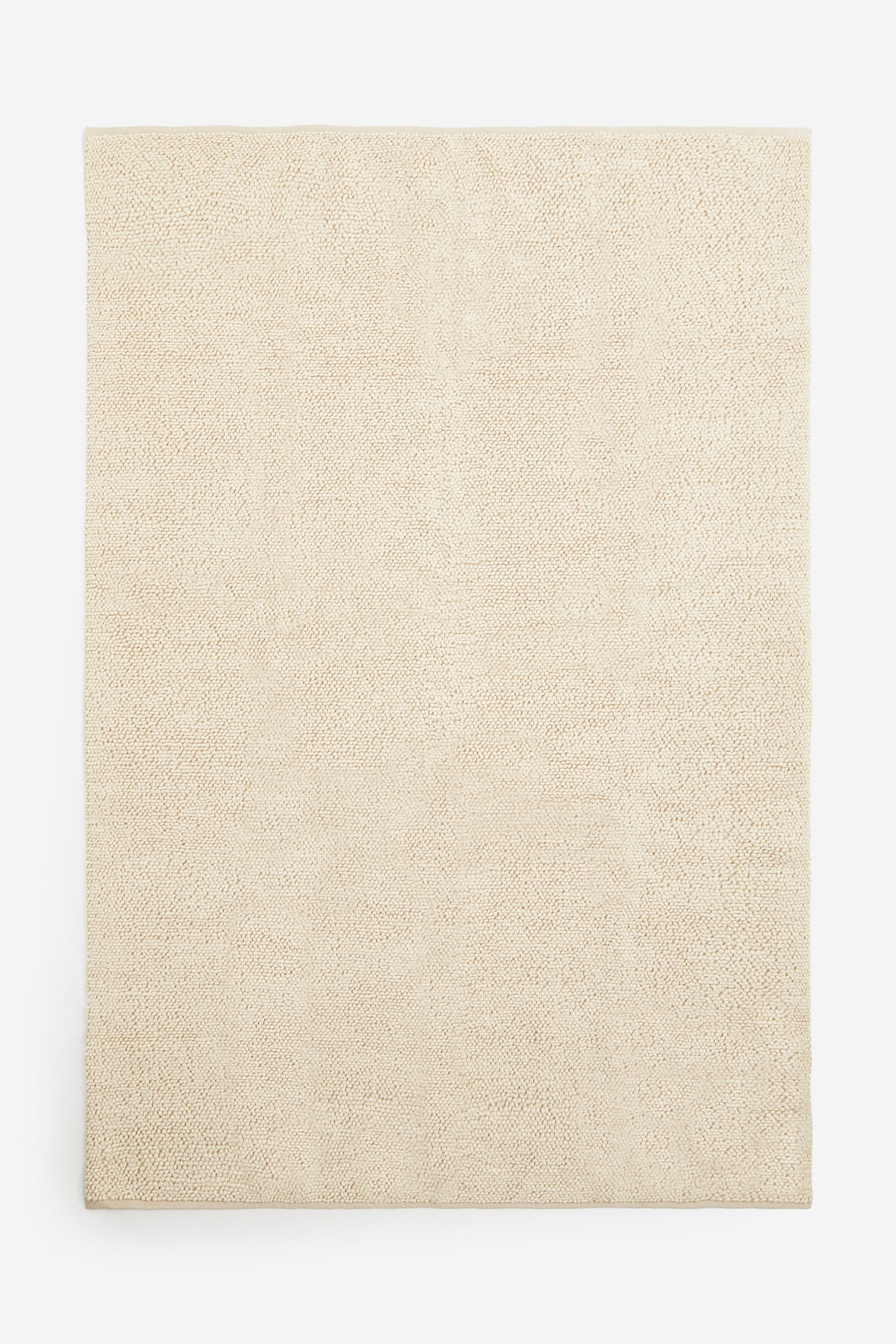 Textured-weave wool-blend rug - Light beige - Home All | H&M GB