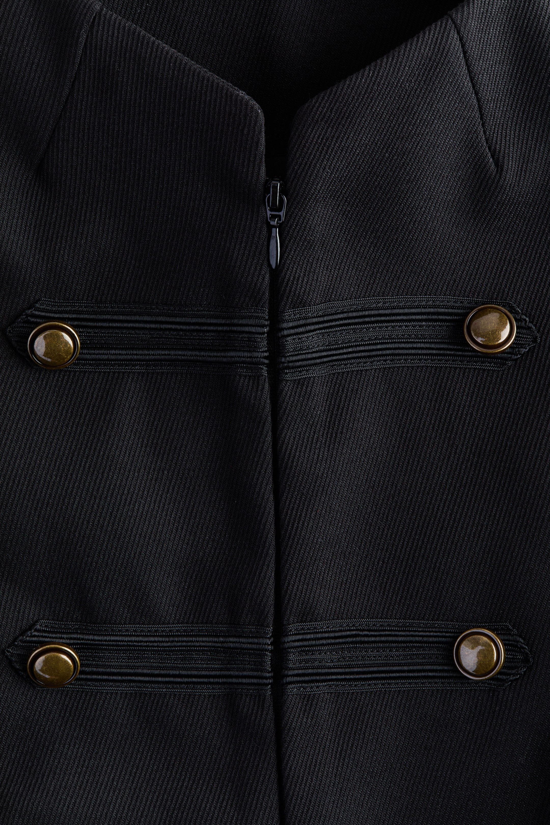 Button-Detail Twill Vest