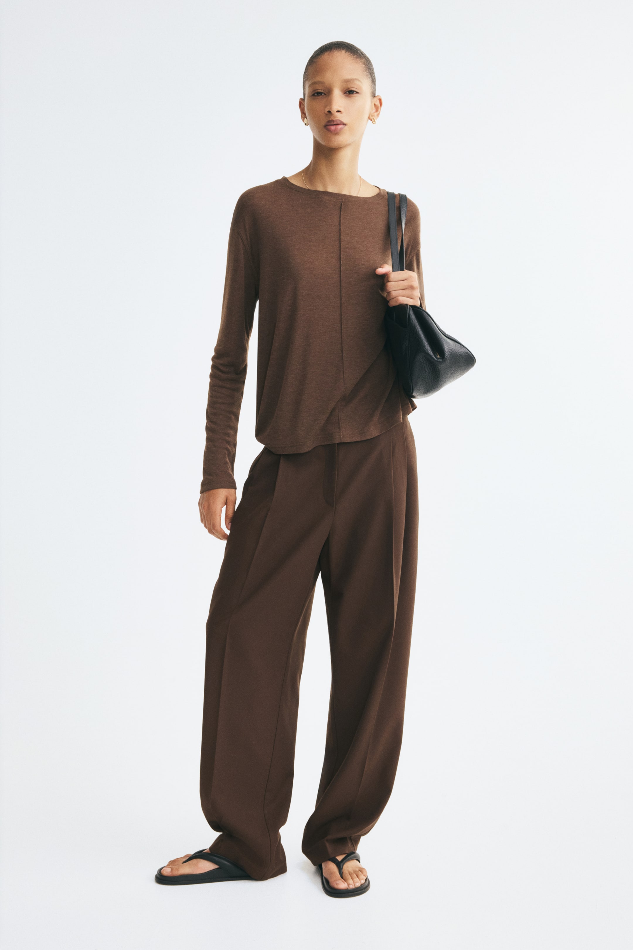 Dressy Barrel-Leg Pants