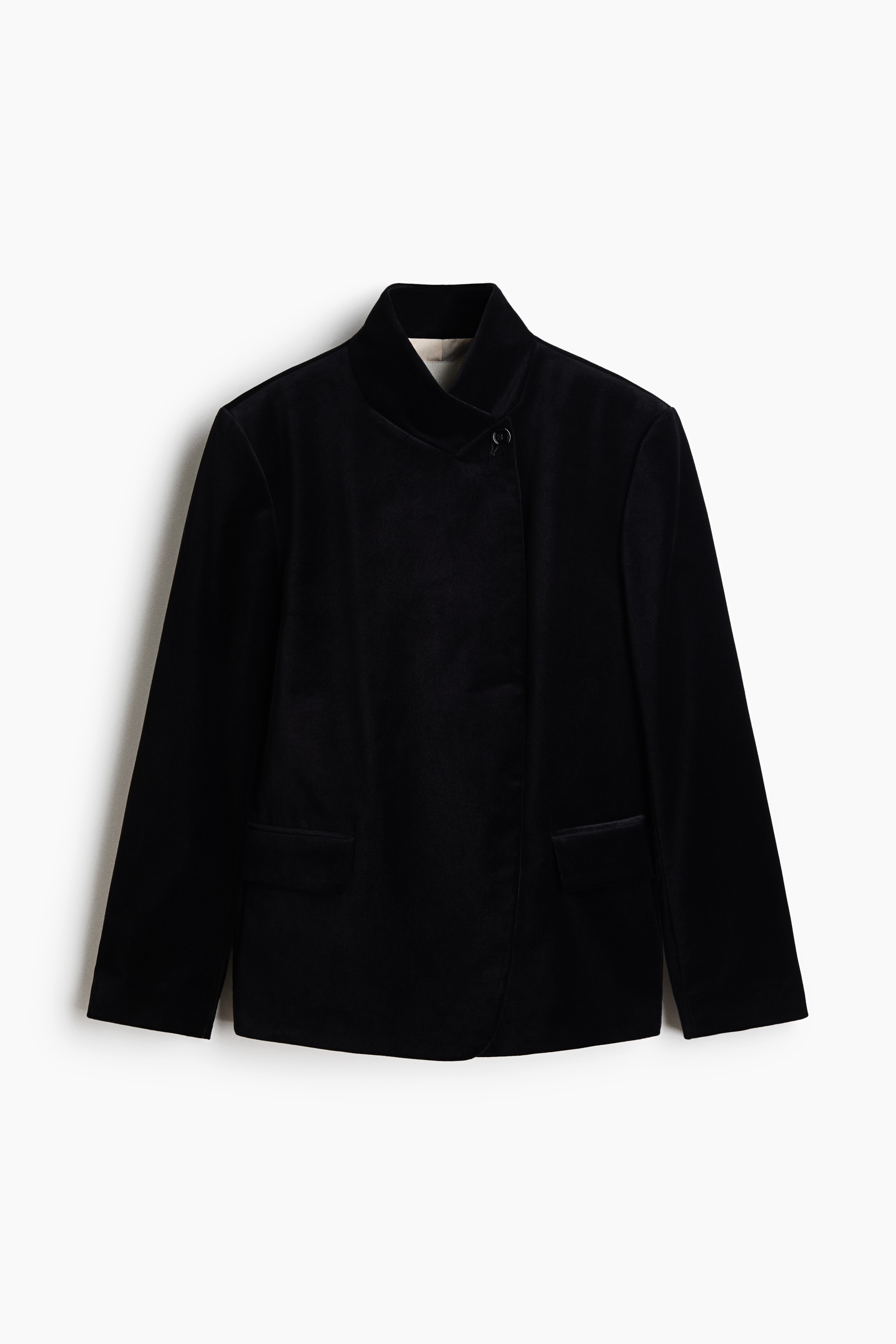 Oversized velvet blazer - Black