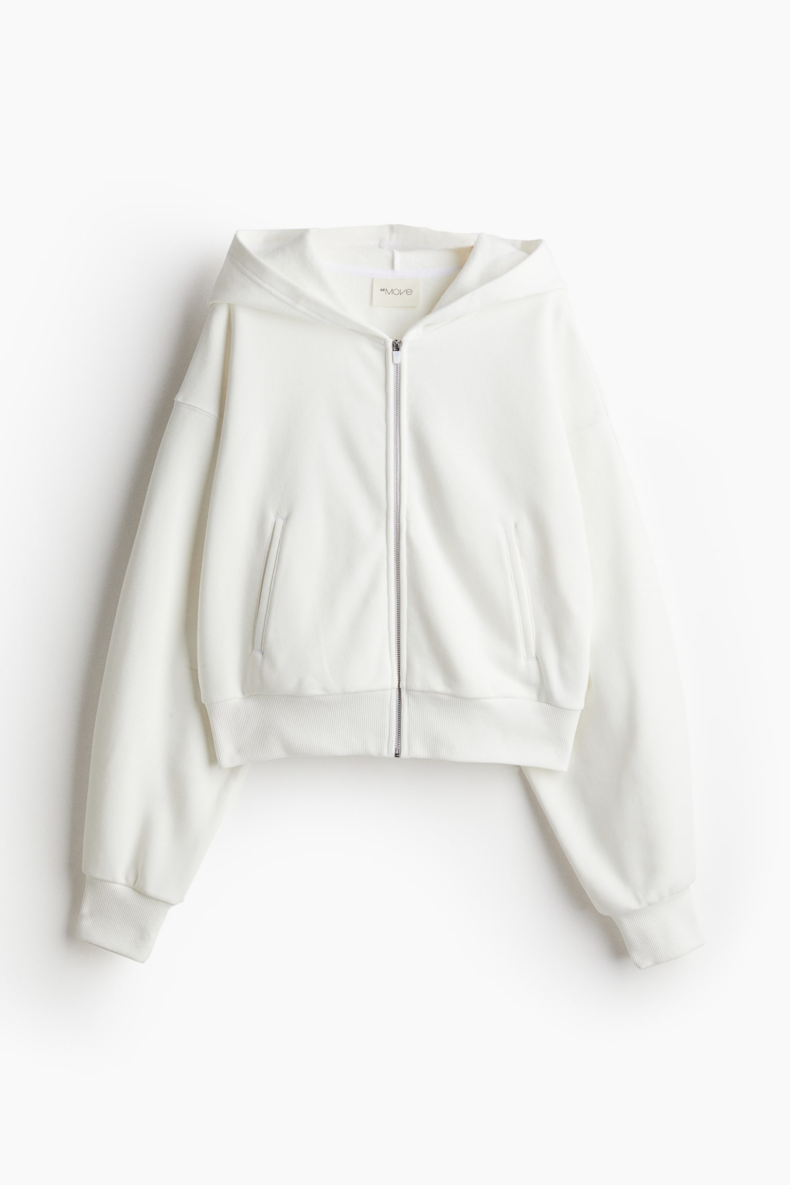 Sports zip-through hoodie - White/Black/Black/Mole - 2