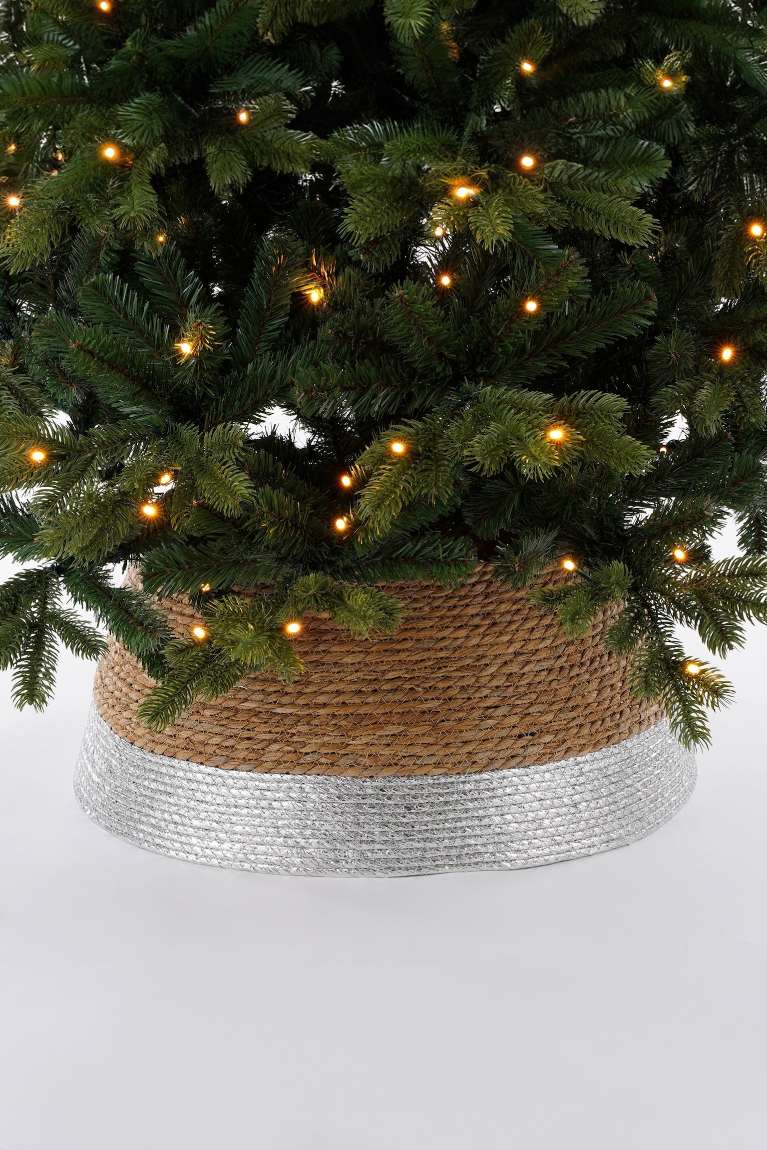 Jupe De Sapin Noël En Jonc De Mer - Argent/Brown/Doré/Blanc Cassé/Noir/Vert - 5