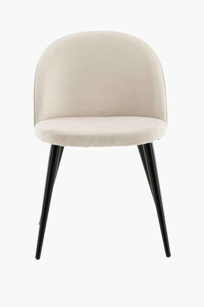 Velvet Stuhl 2er-pack - Samt, Beige - 1