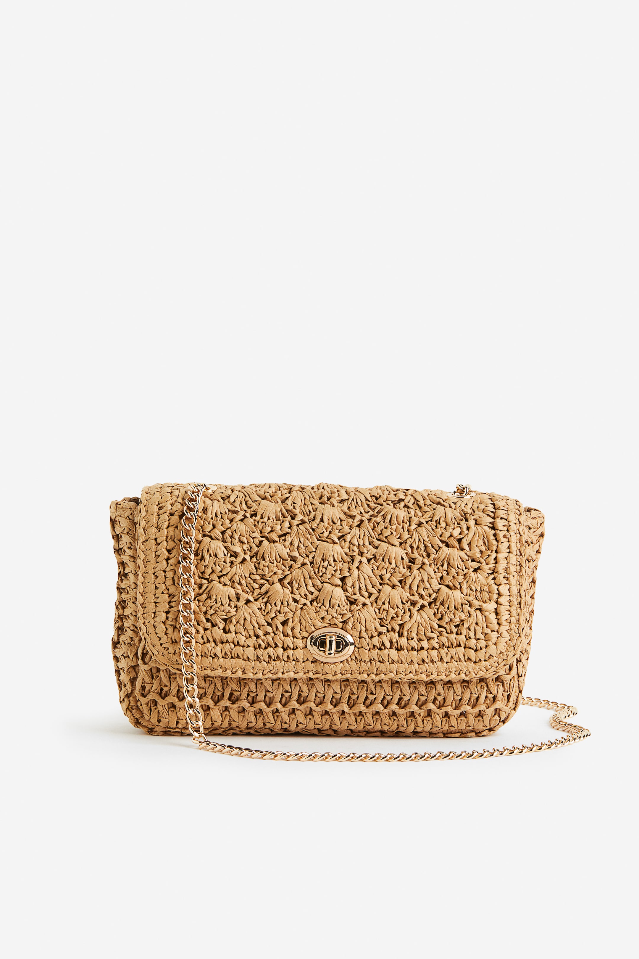 Straw Shoulder Bag Beige Ladies H&M US