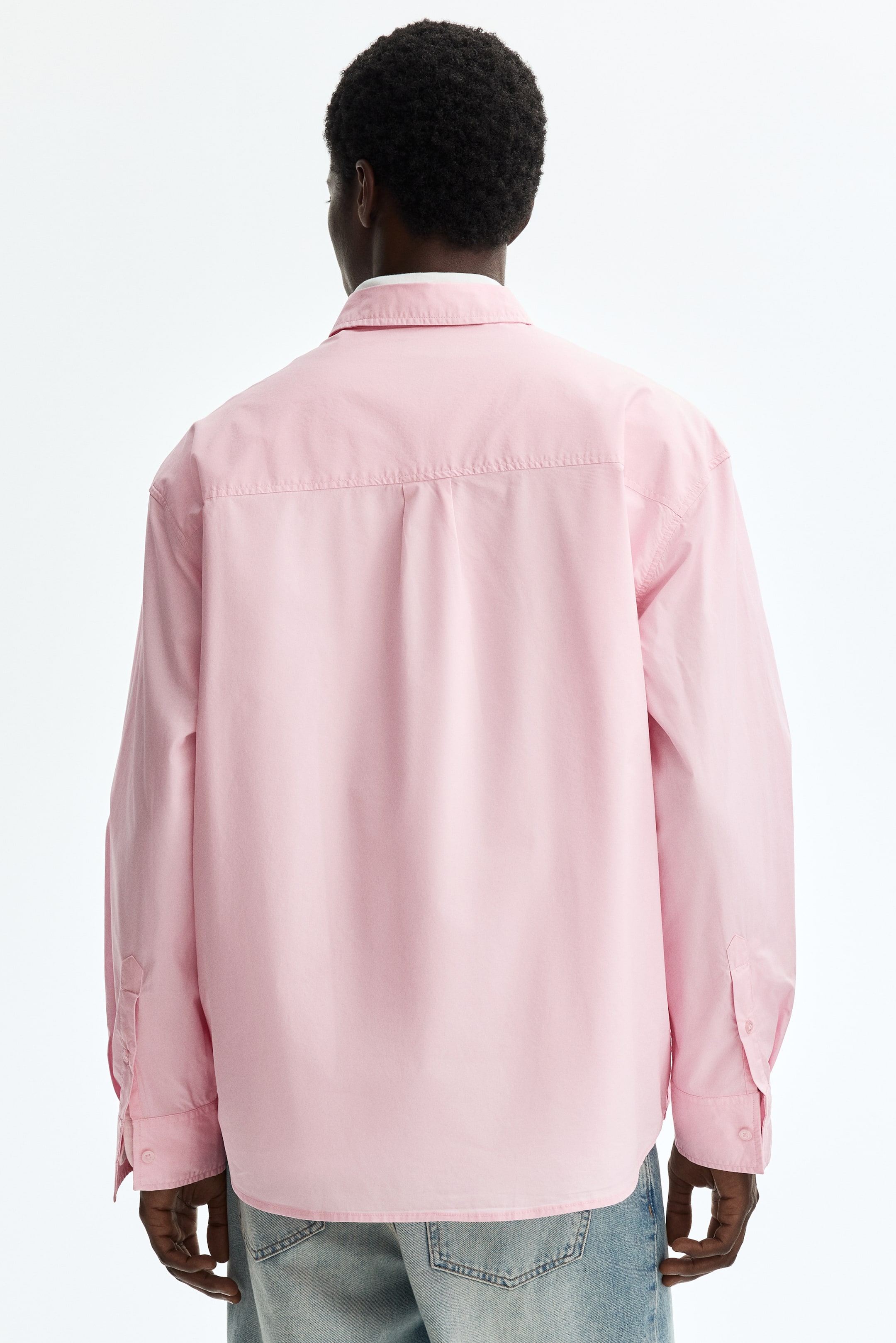 Chemise imprimée décontractée en popeline de coton
