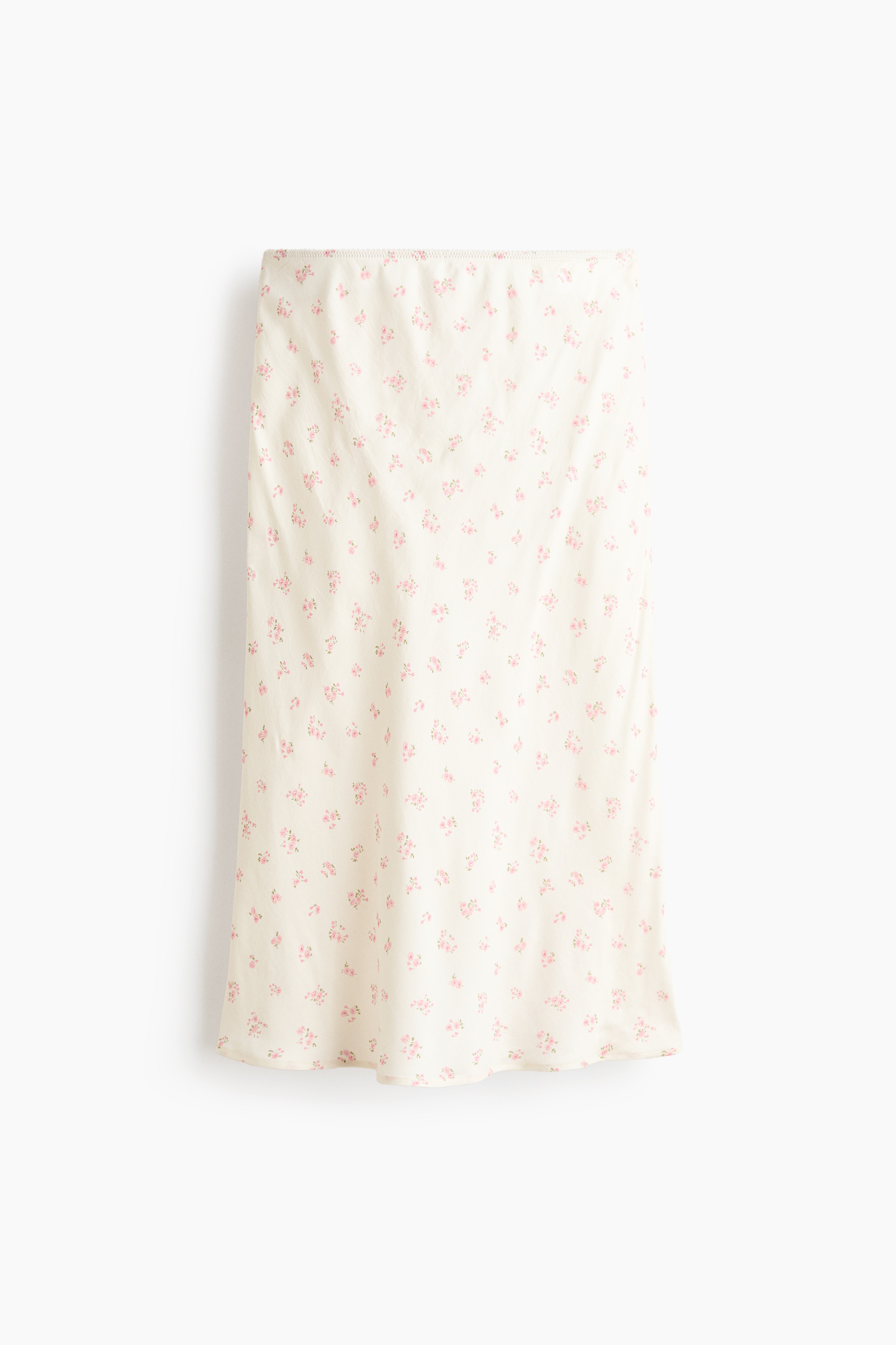 Slip skirt en viscose-Crème/fleuri