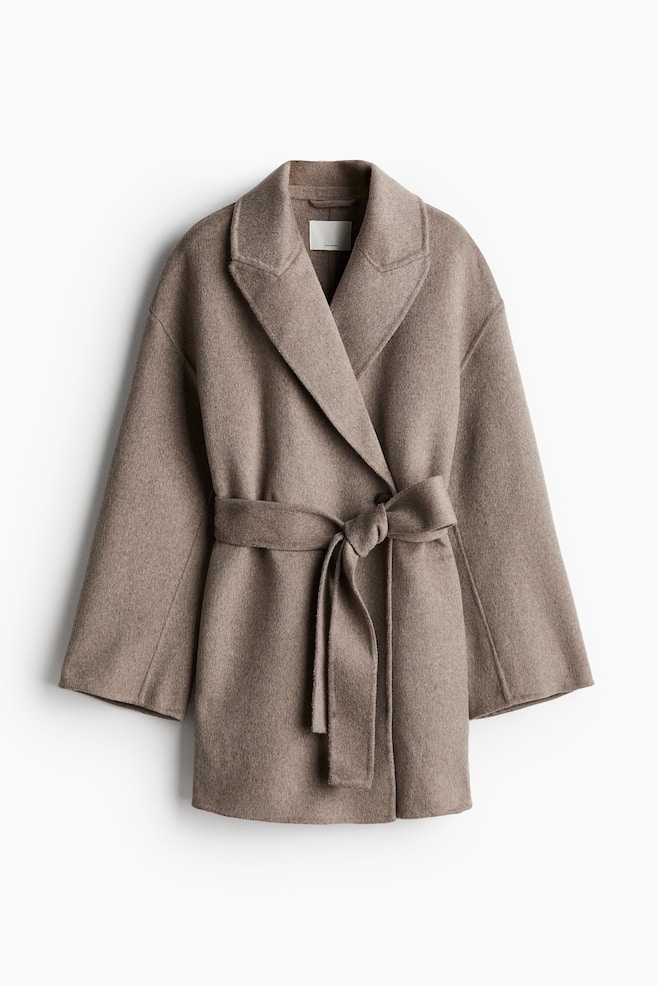 Wool-blend coat - Mole/Dark grey - 1