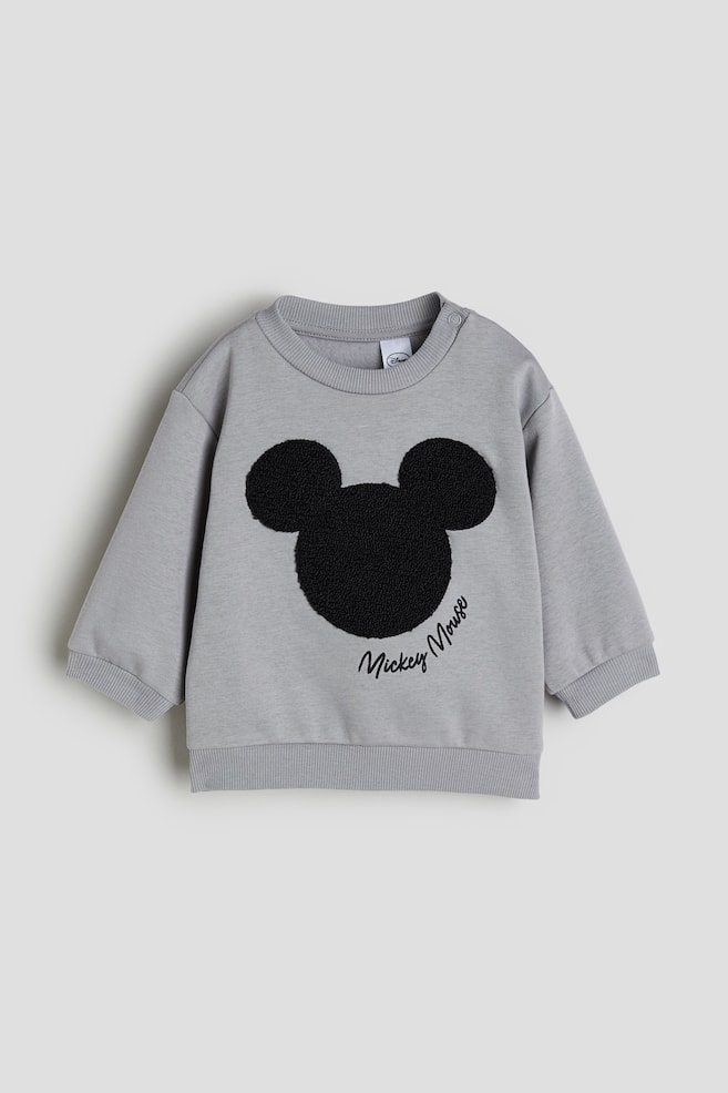 Sudadera con diseño - Gris/Mickey Mouse/Blanco/Minnie Mouse - 1