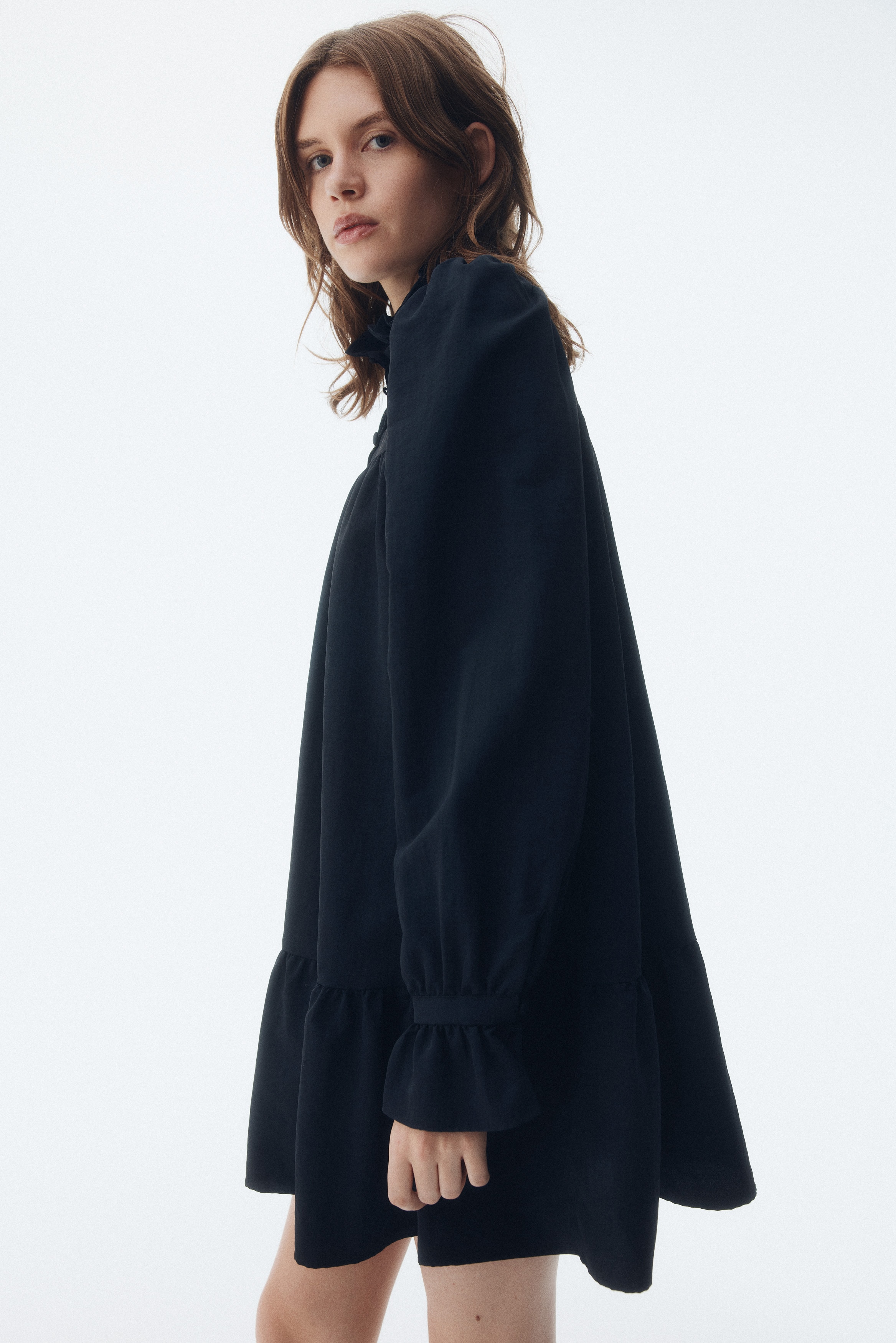 h&m black ruffle dress Tia Dorraine Classic Tailored Women Blazer main image 1