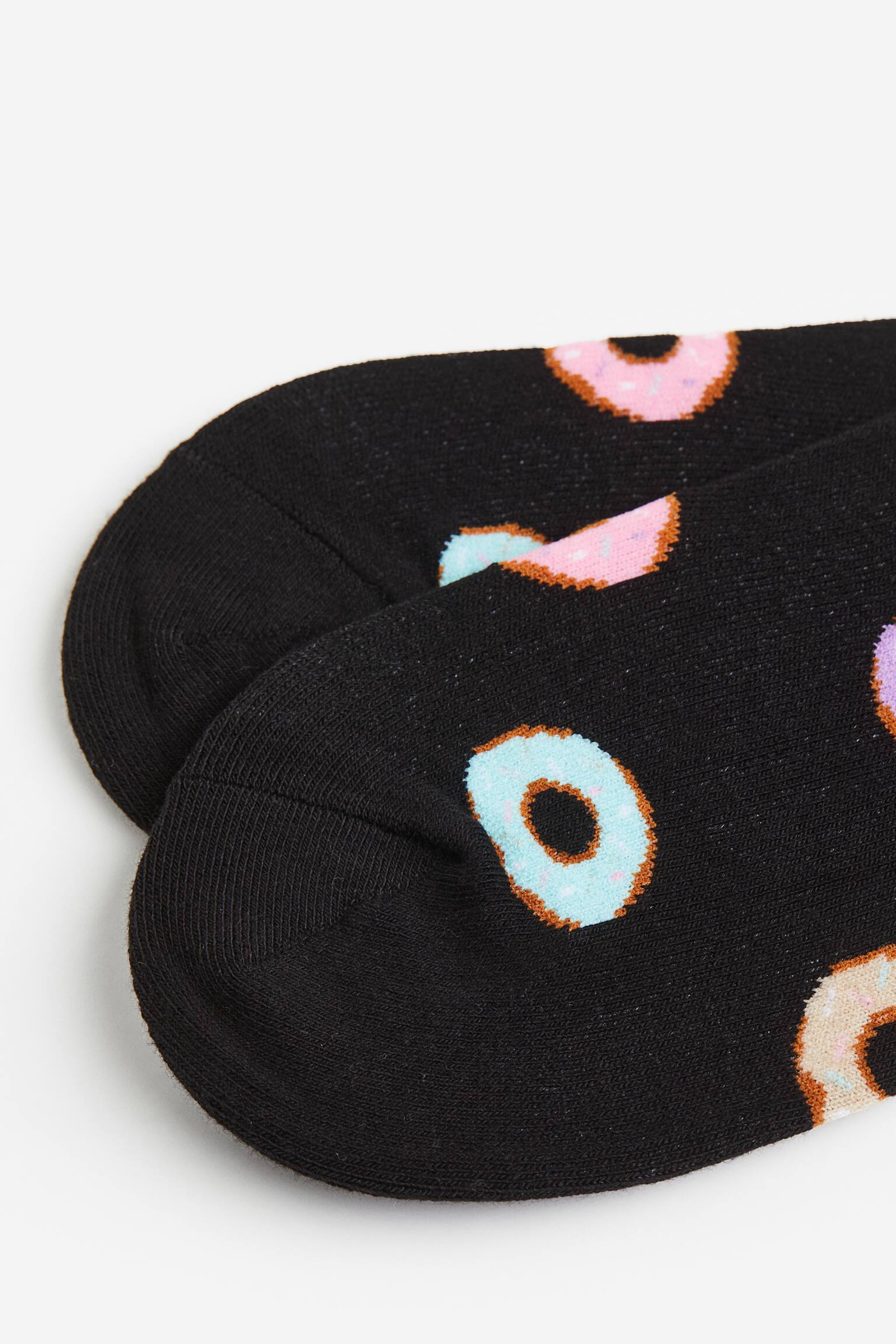 Ankle Socks - Black/Donuts/Blue/Leopard print/Green/Tie dye - 2