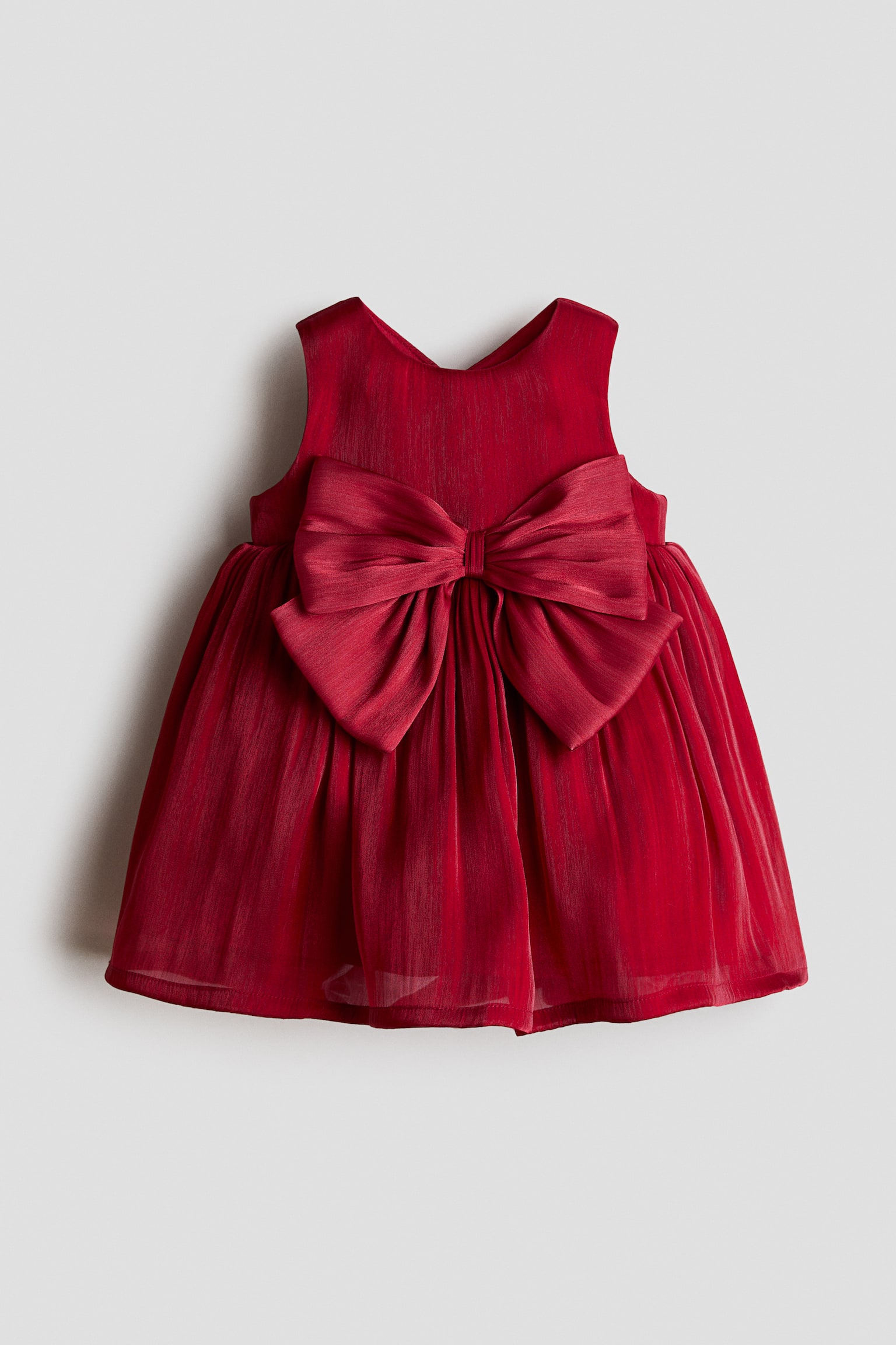 Robe en organza avec nœud - Rouge/Rose ancien clair - 1
