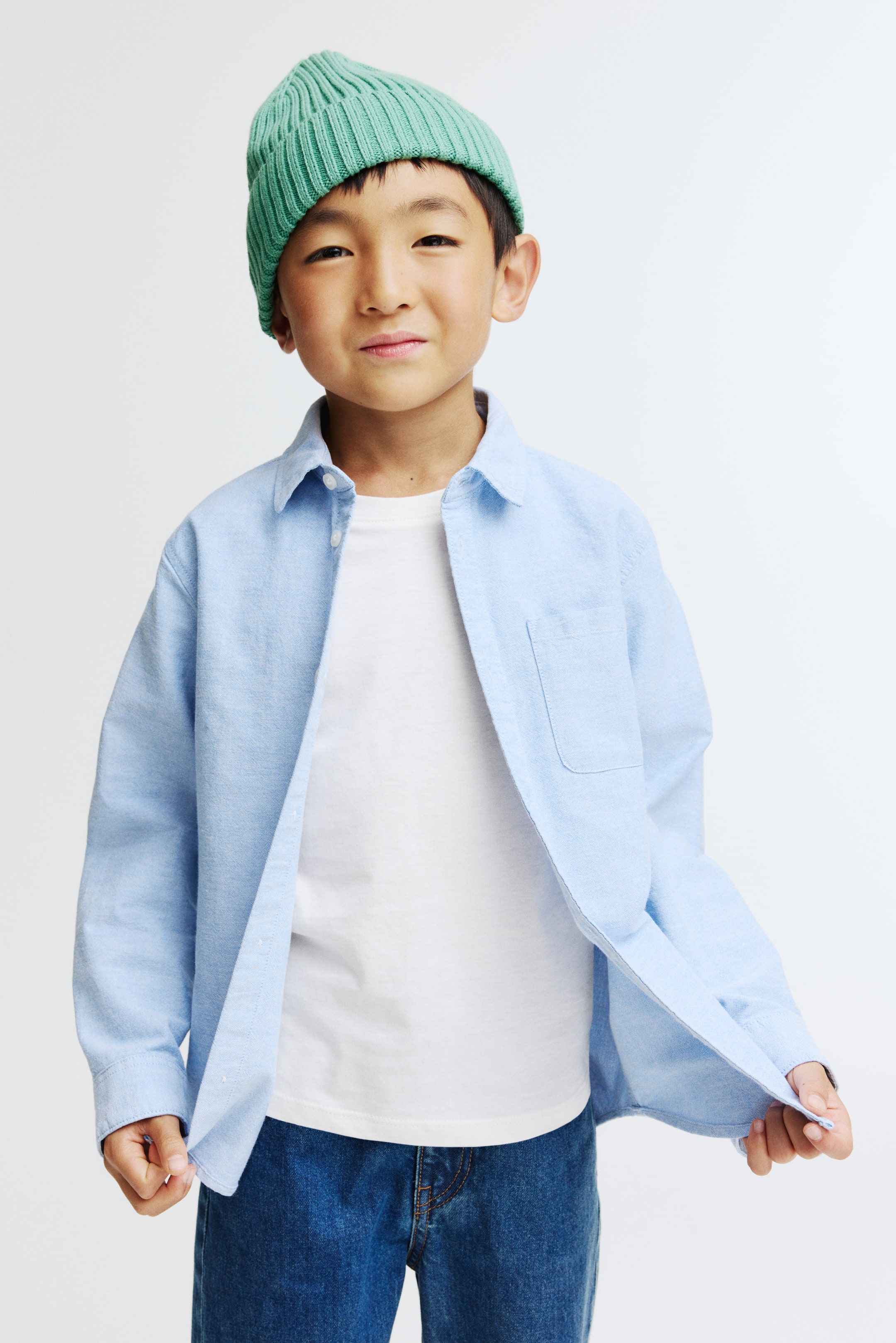 View larger image: Cotton Shirt - Light blue - Kids | H&M US 1