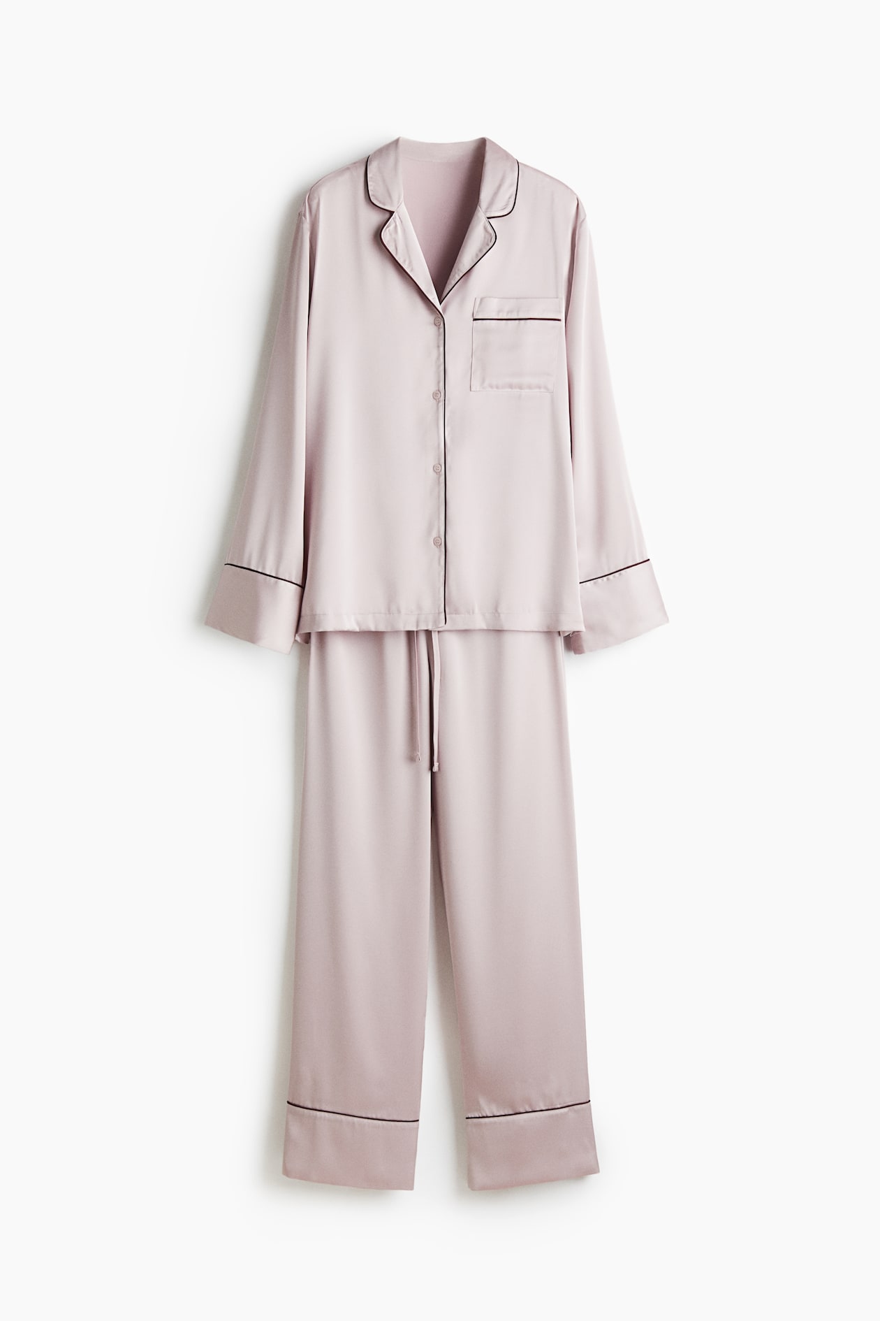 Satin pyjamas - Powder pink - Ladies | H&M IN