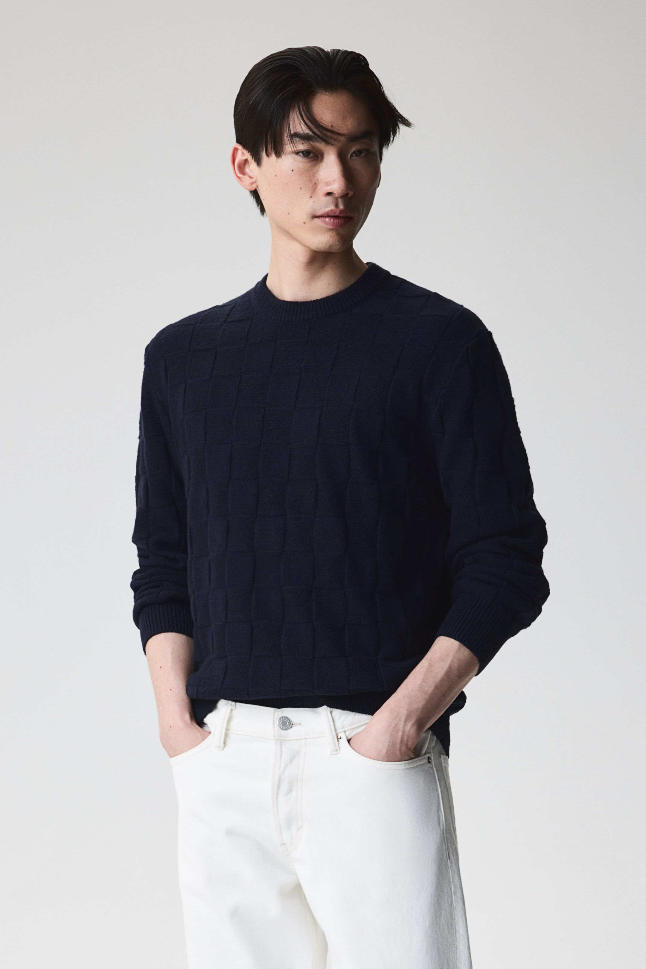 Regular Fit Textured-Knit Sweater