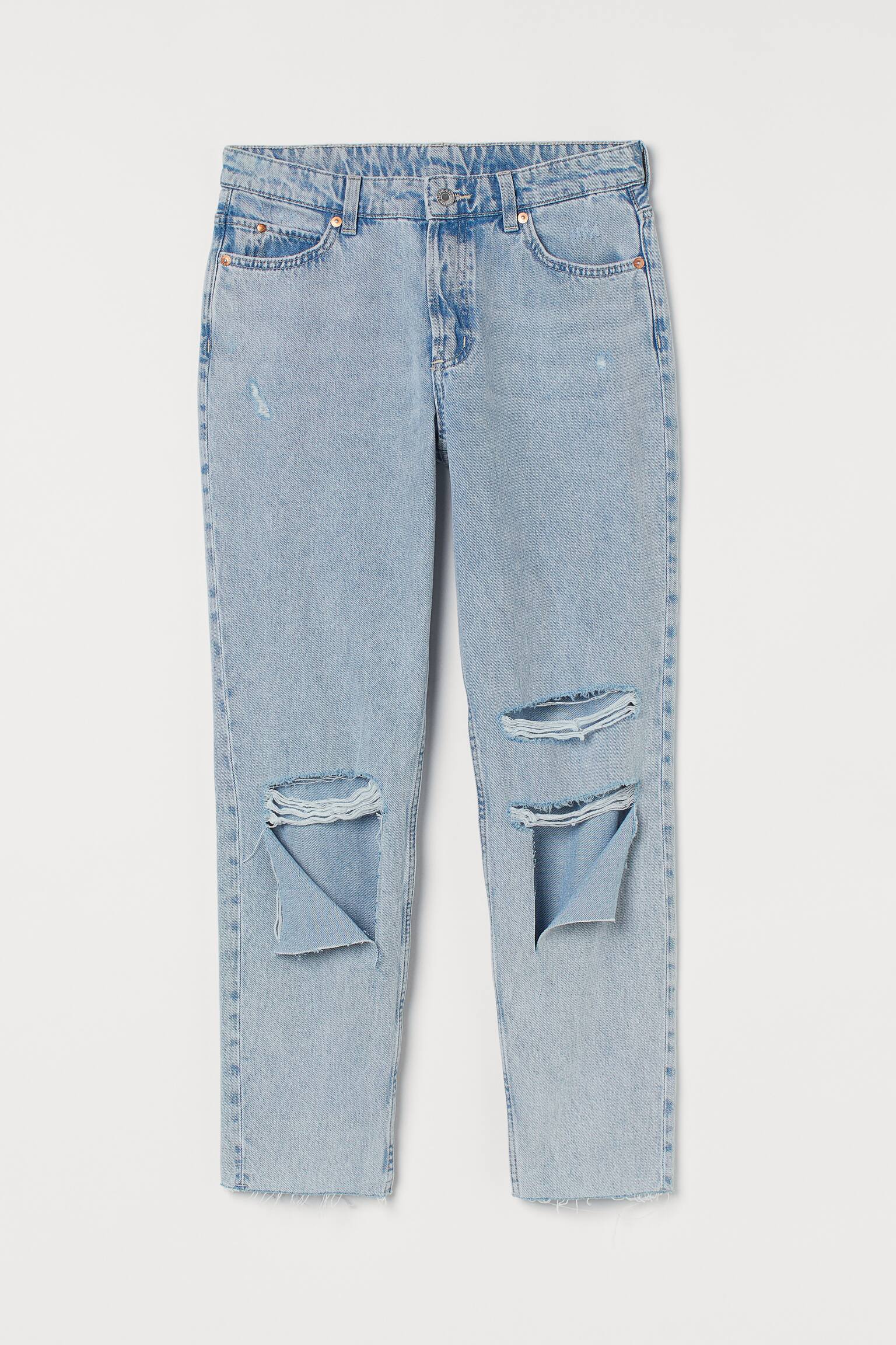 90s Boyfriend Fit Low Jeans - Lys denimblå - 1