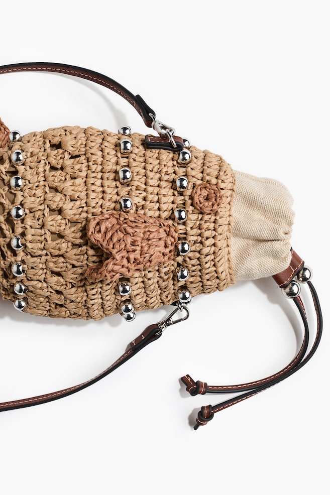 Fish-Shaped Crossbody Bag - Beige - 3
