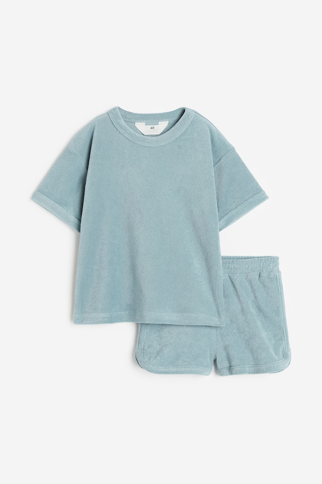 2-piece terry set - Dusty turquoise