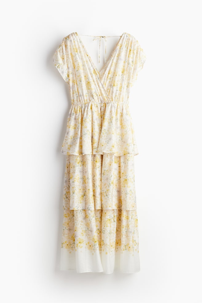 Vestido escalonado - Amarillo claro/Floral/Rosa claro - 1