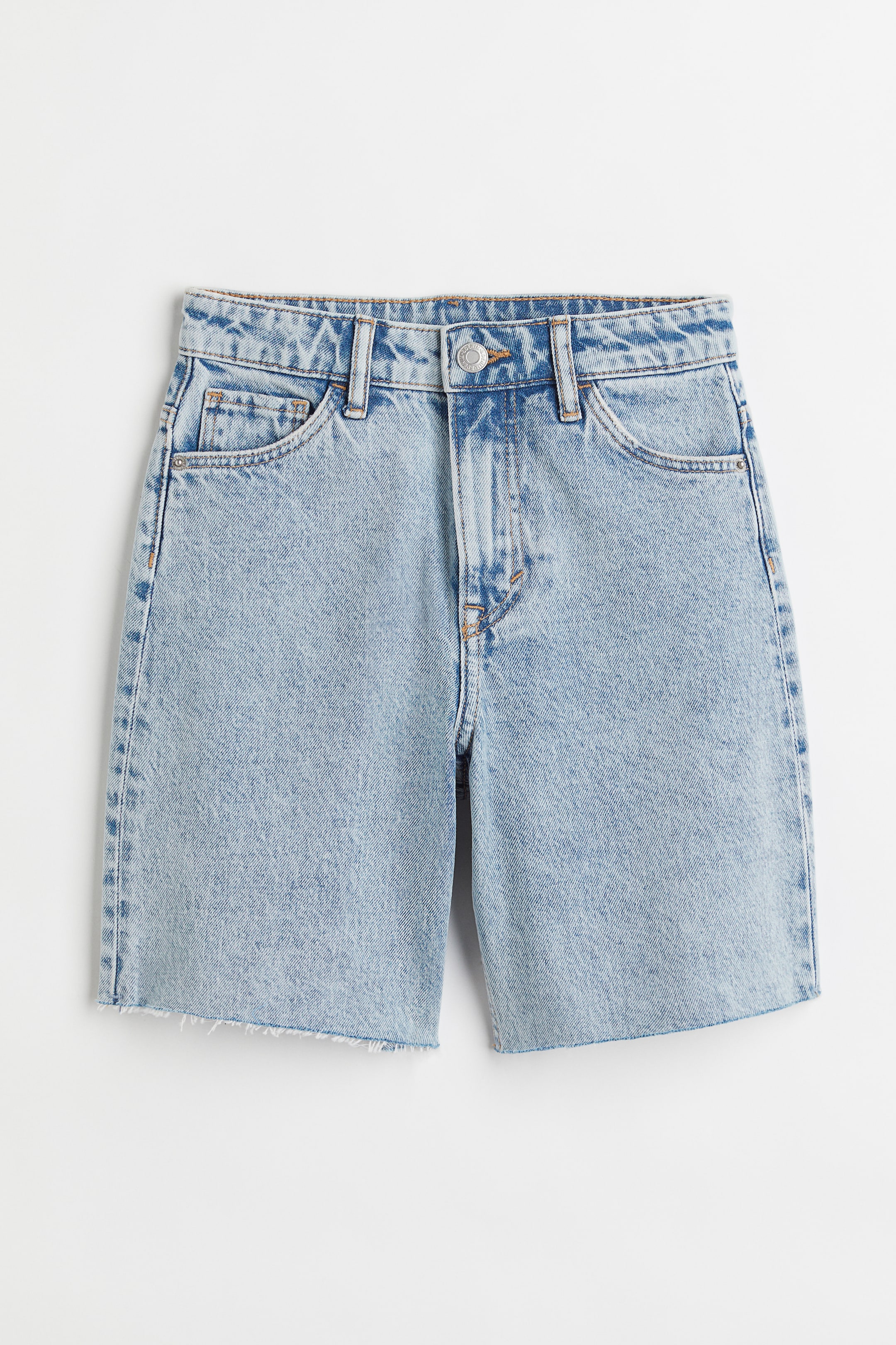 Cotton Denim Bermuda Shorts