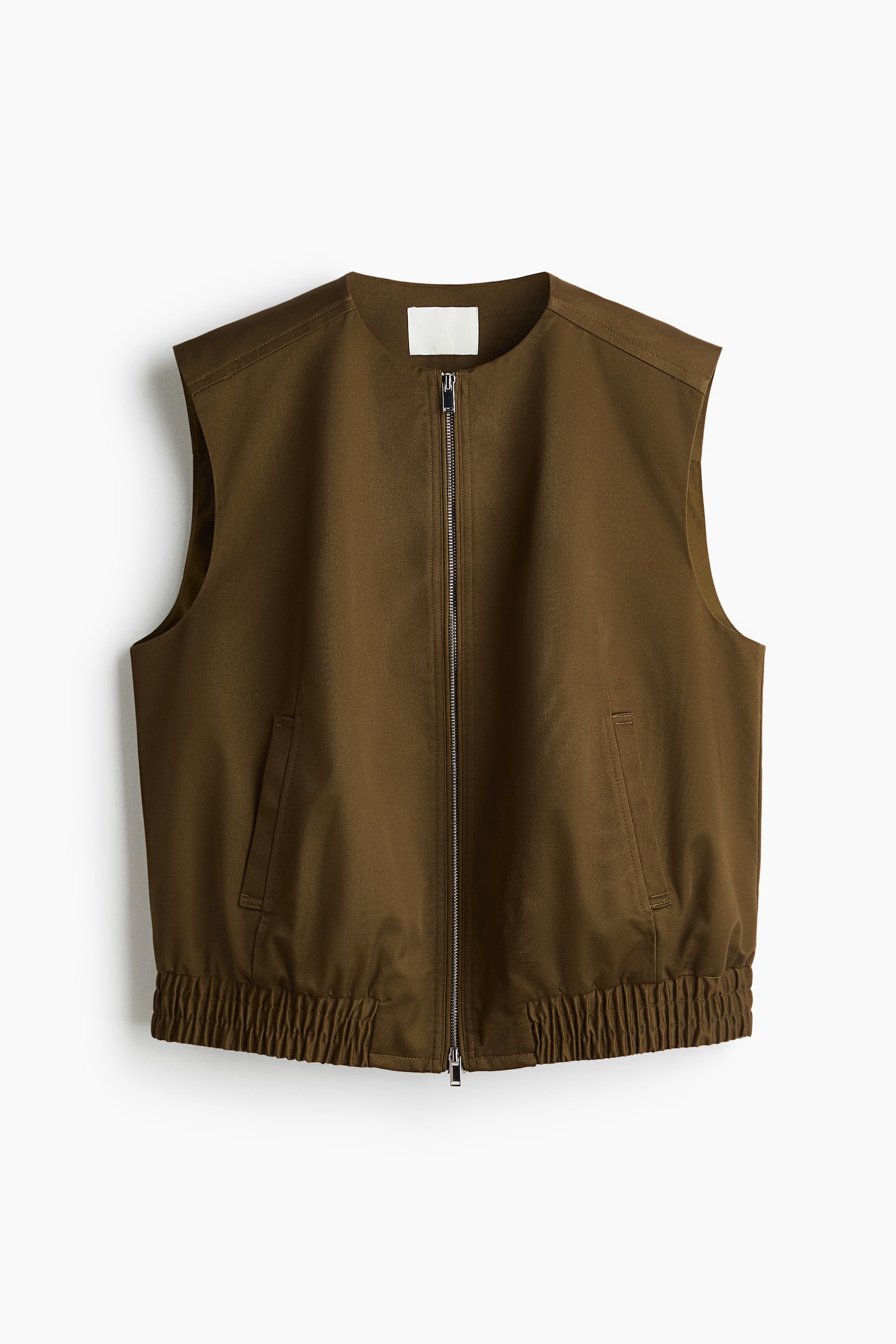Twill gilet - Dark golden olive - 2