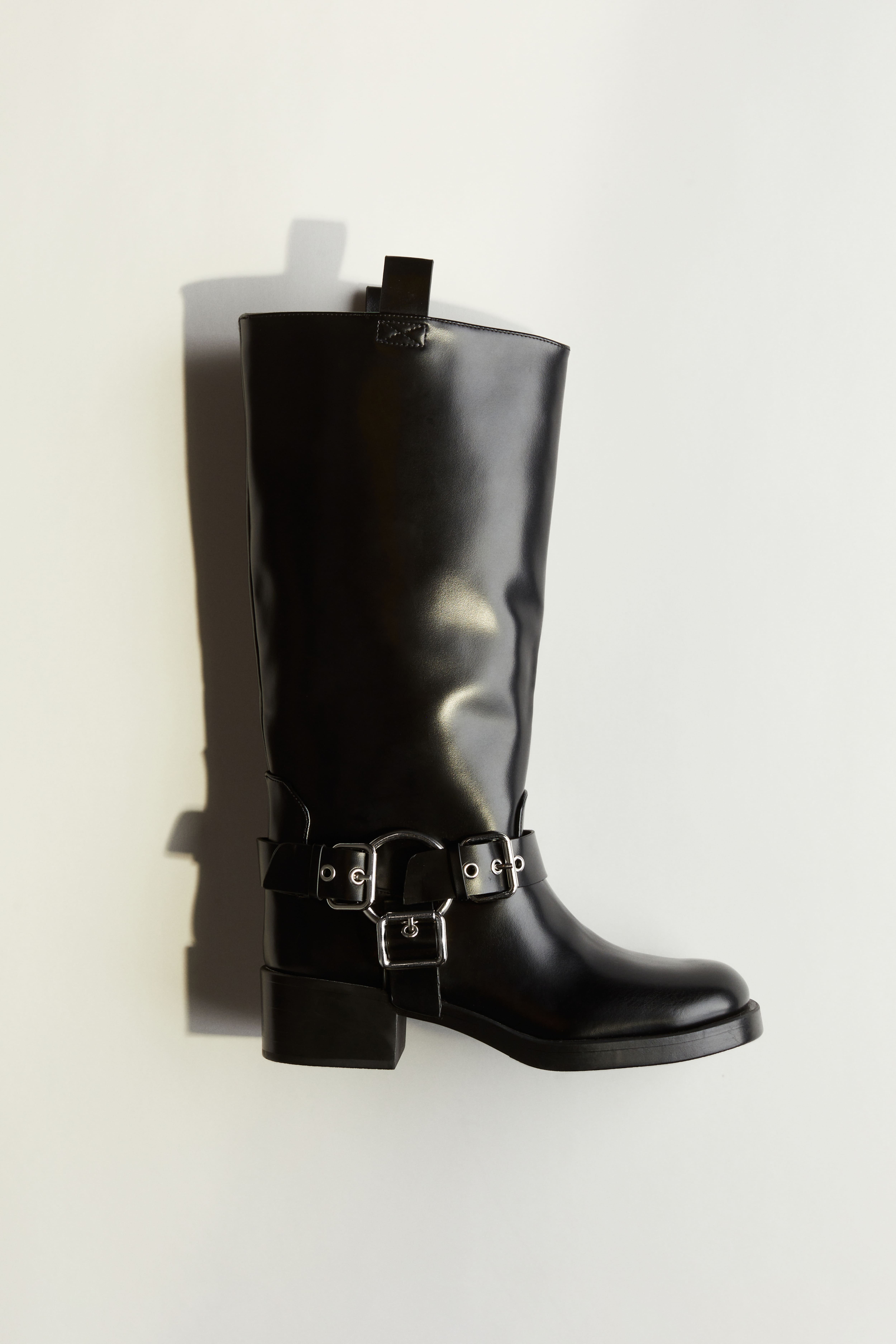 Fashion ladies knee high biker boots