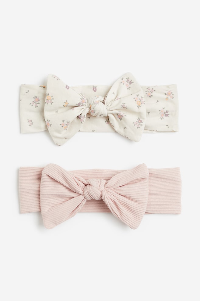 2-pack bow-detail hairbands - White/Floral - 1