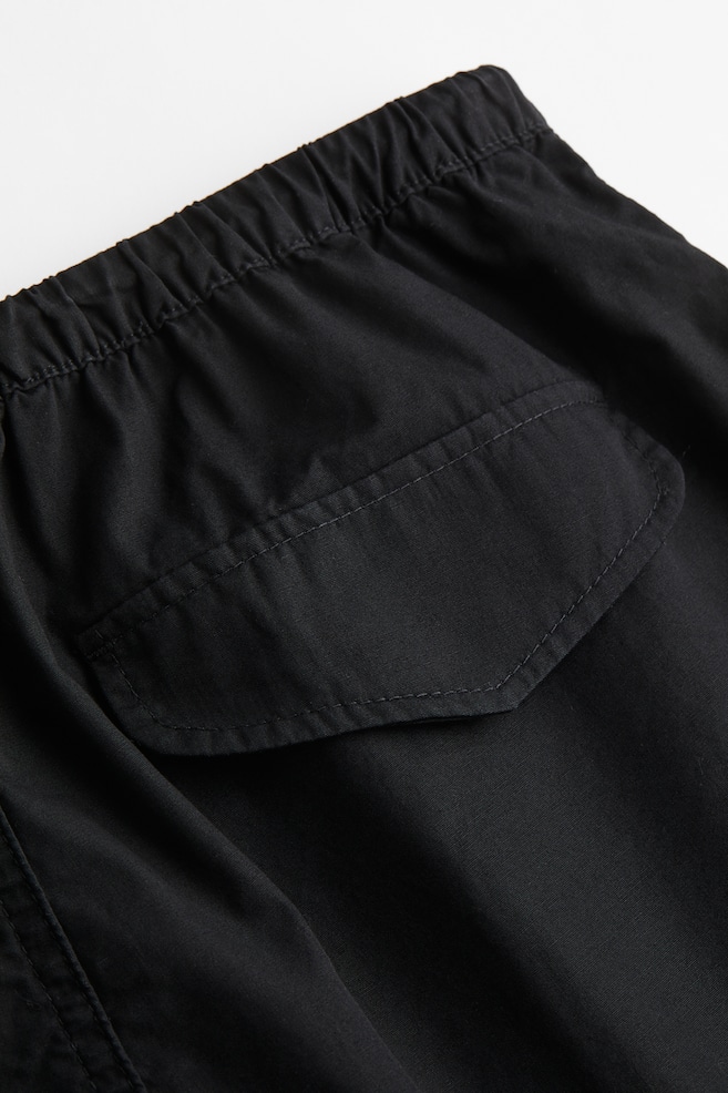 Cotton parachute shorts - Black - 6