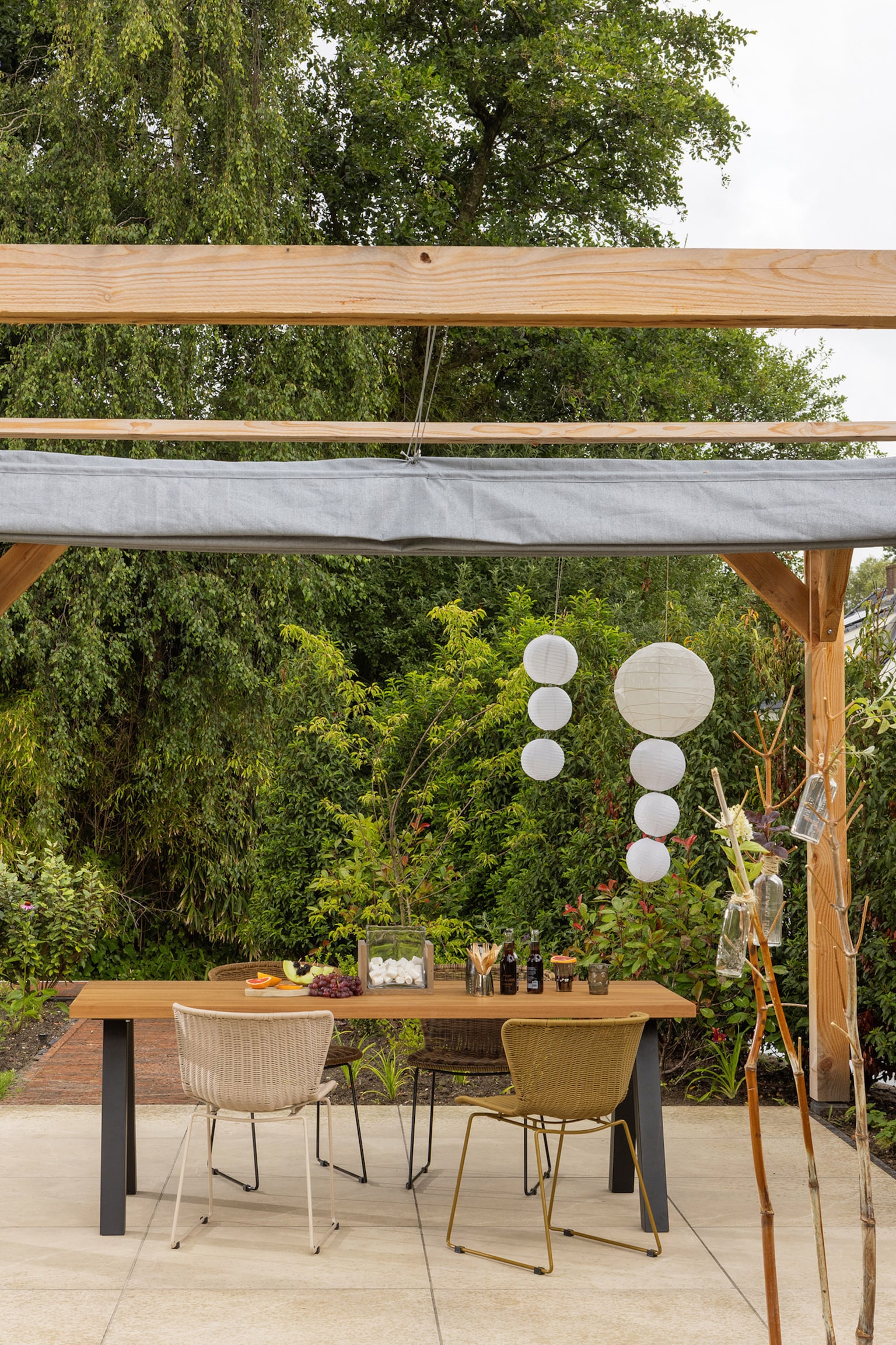 Krzesła Ogrodowe Wings - Zestaw 2 - Beżowy/Naturalny - 4