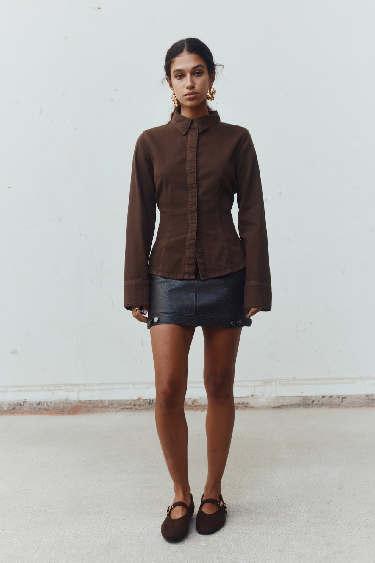 Fitted Denim Shirt - image 2