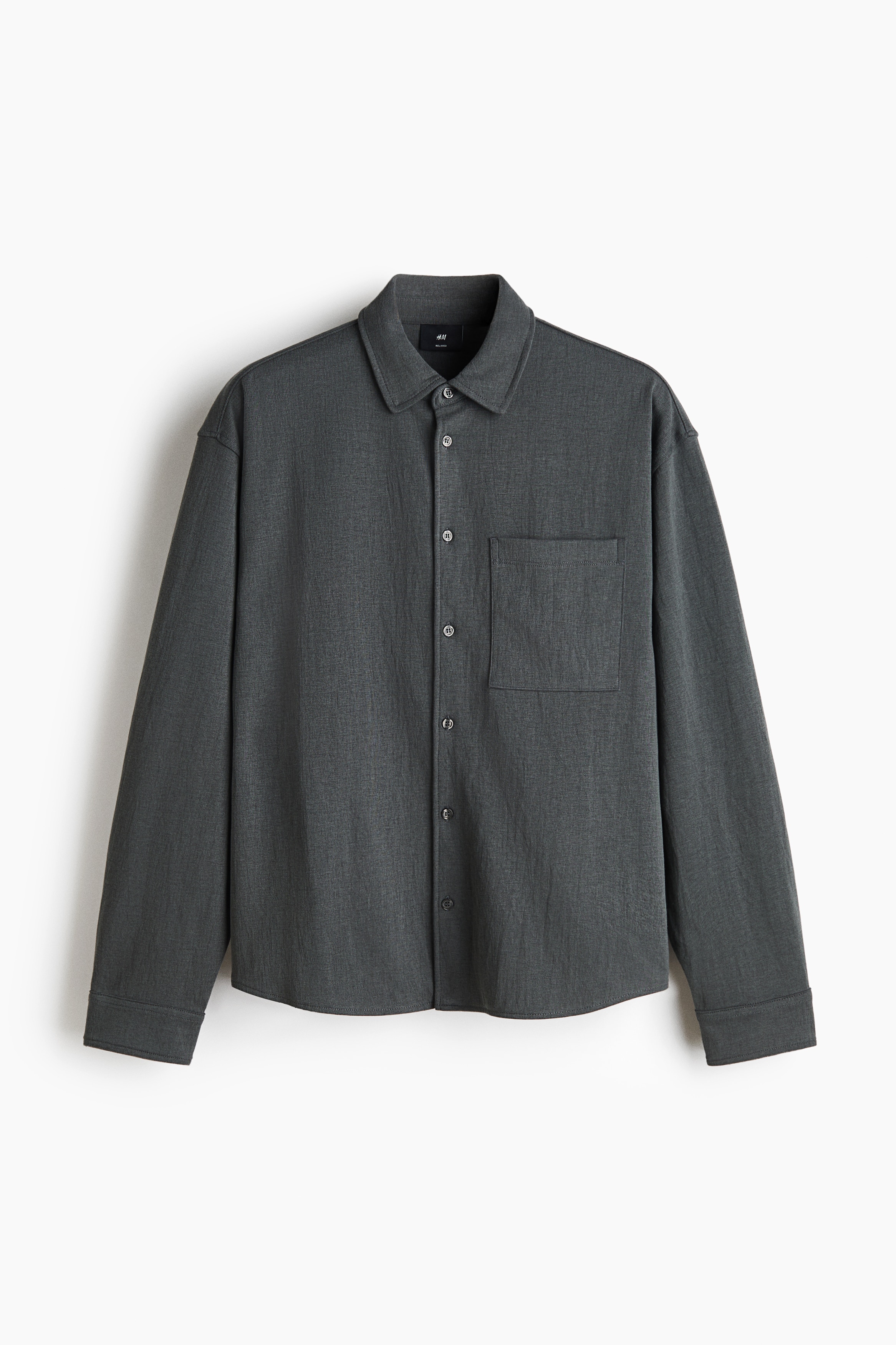 Relaxed Fit Jersey shirt - Dark grey/Light beige/Dark mole
