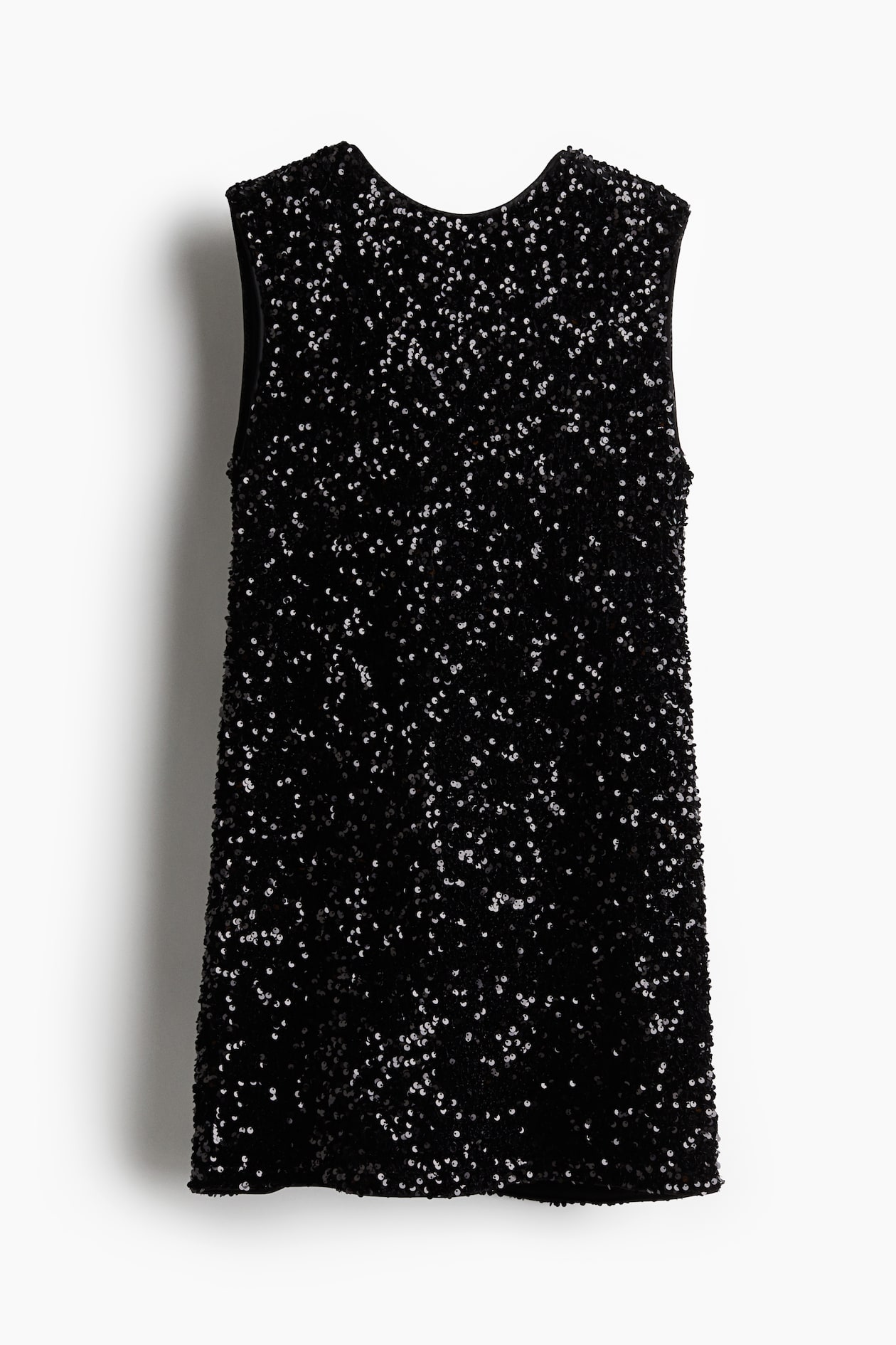 h&m sequin tie back dress Women's Black/White Sequined tie-back dress