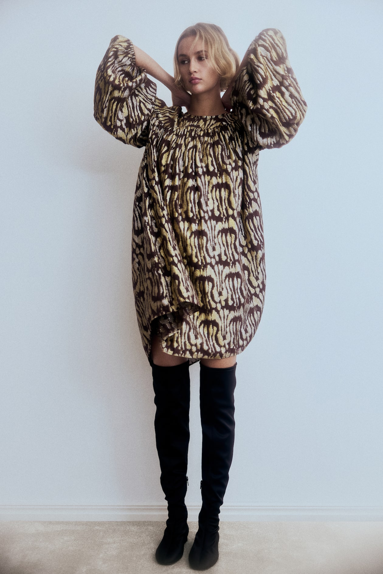 Oversized Jacquard-Weave Dress - image 3