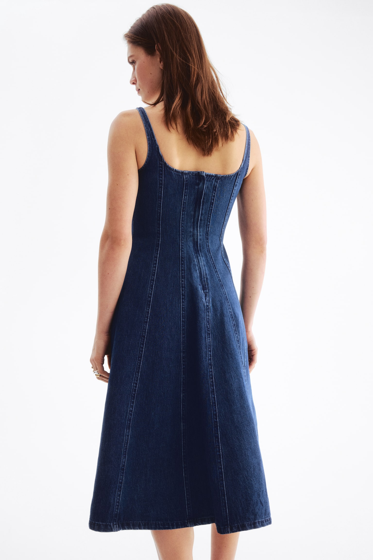 Denim midi dress - Denim blue/Light denim blue - 4