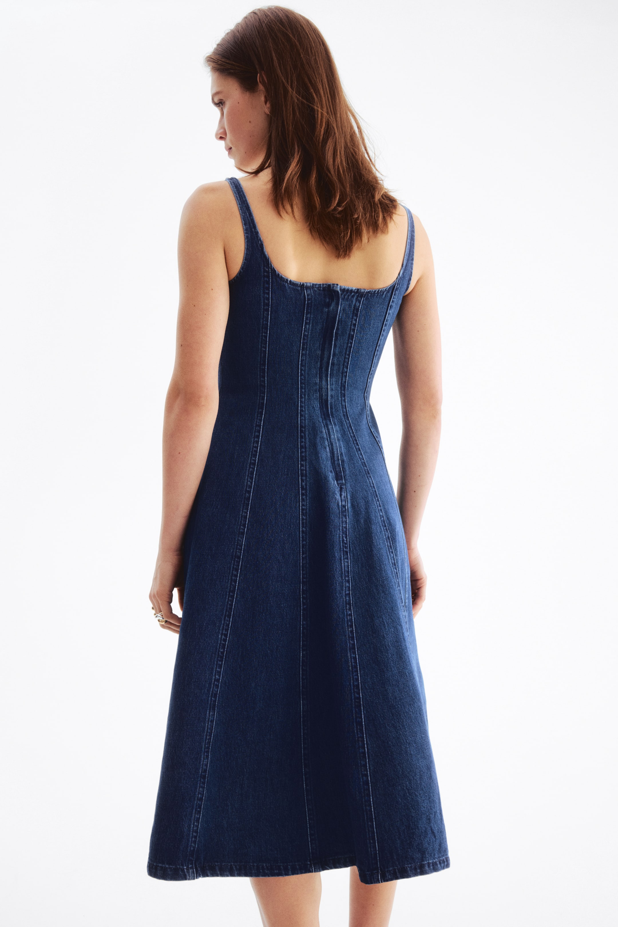 Robe midi en denim