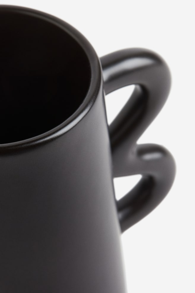 Glazed stoneware jug - Black/Beige - 2