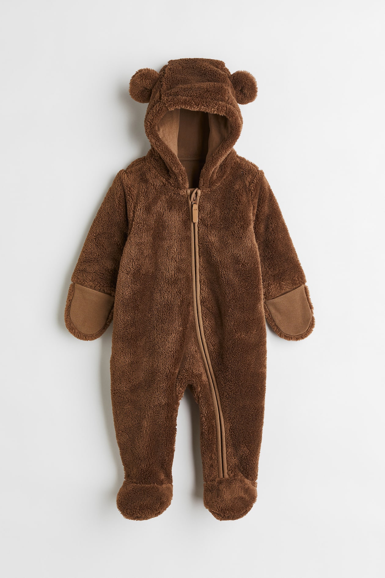 Pile all-in-one suit with ears - Brown - Kids | H&M GB